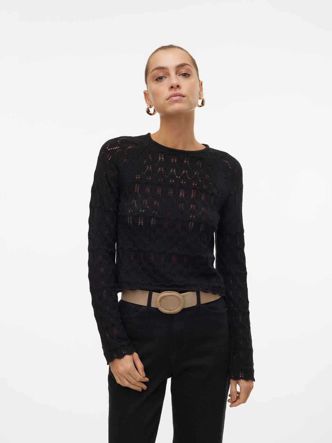 Vero Moda Strickpullover "VMNEWFABIENNE LS O-NECK PULLOVER NOOS", im hochwe günstig online kaufen