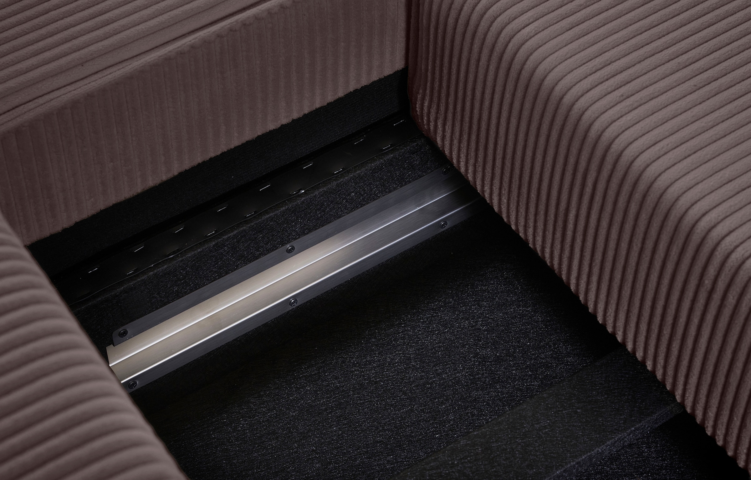 OTTO home Wohnlandschaft »Cassi, 311 cm, U-Form, Schlafsofa, Dauerschläfer, Boxspringfederung«, Schlaffunktion m. Bettkasten (Cord-Bezug
