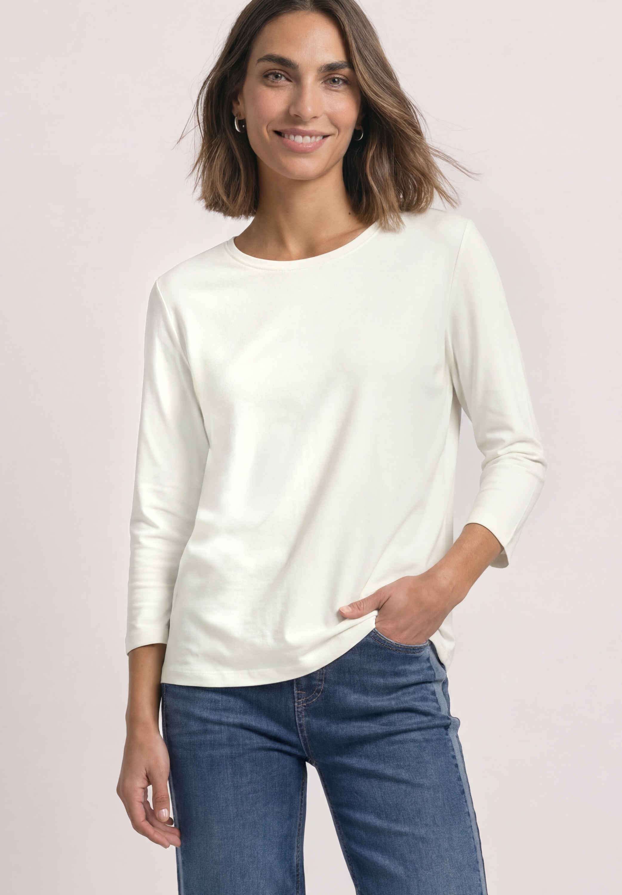 STREET ONE 3/4-Arm-Shirt mit Rundhalsausschnitt