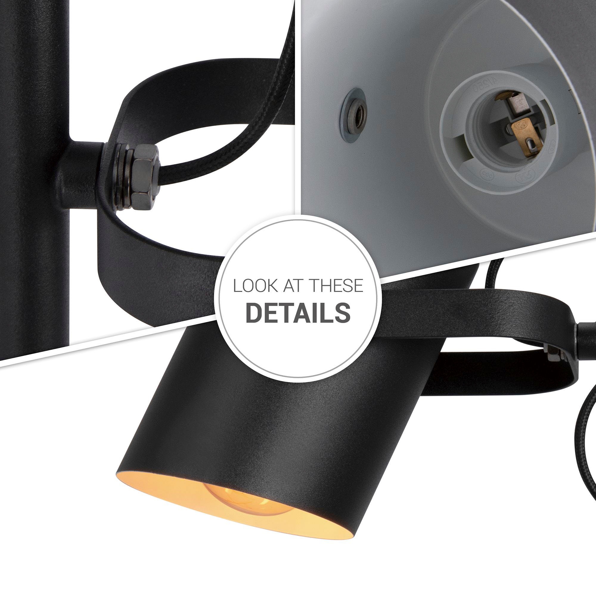 Paco Home Stehlampe »KARL« E27 mit kompatiblen Dimmer und Leuchtmittel