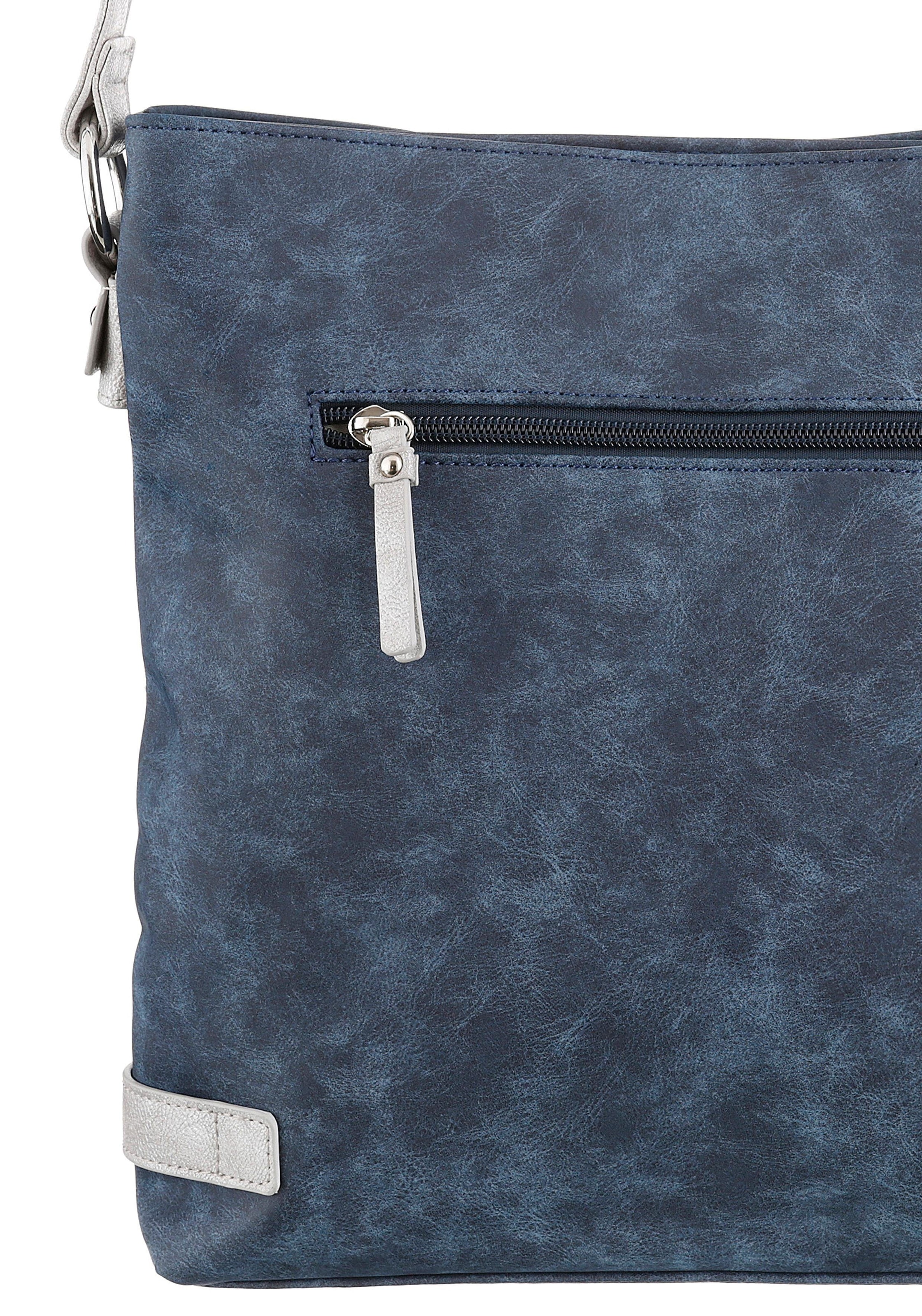 Rieker Umhängetasche , Schultertasche, Damen-Tasche mit praktischem Reißverschluss-Rückfach