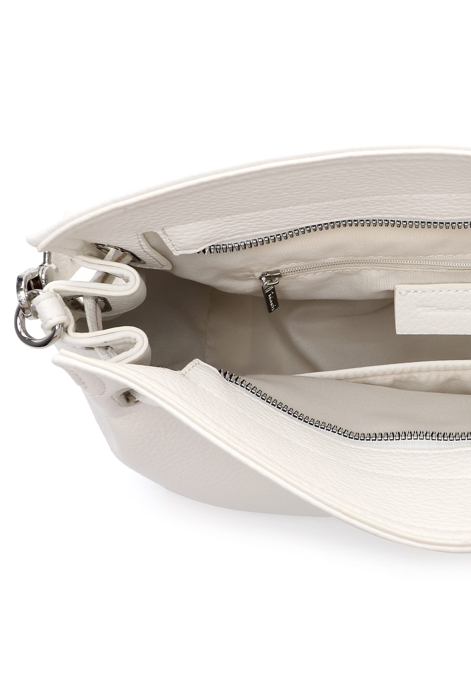 Beuteltasche TAMARIS "Beutel TAS Kirima", Damen, Gr. B/H/T: 29cm x 24cm x 14cm 0, weiß (weiß 300), Polyurethan, Taschen Beuteltasche 3