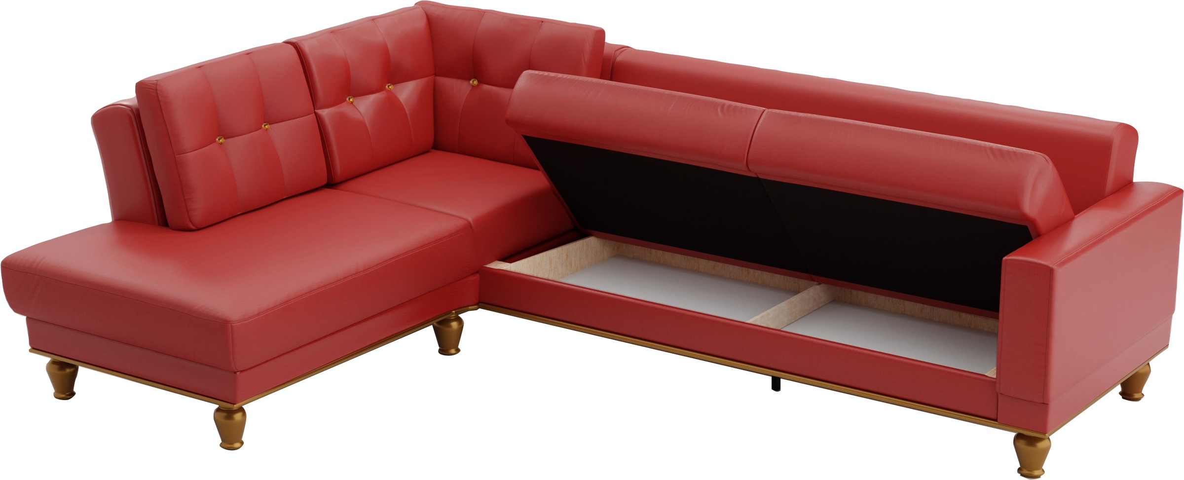sit&more Ecksofa »Orient 5 L-Form«, mit Strass-Stein, wahlweise mit Bettfunktion und Bettkasten