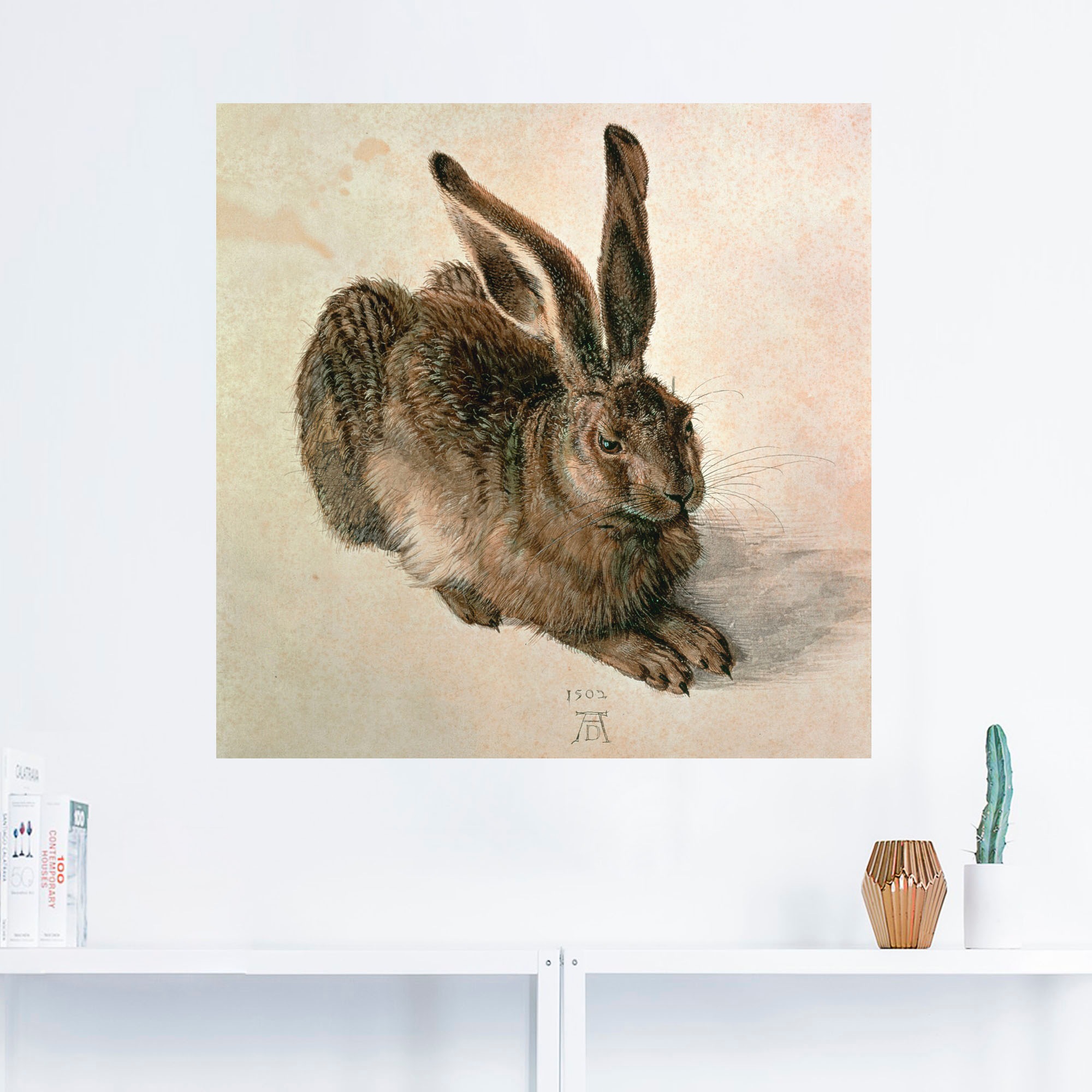 Black Friday Artland Wandbild »Junger Feldhase. 1502«, Wildtiere, (1 St.),  als Leinwandbild, Wandaufkleber oder Poster in versch. Größen | BAUR