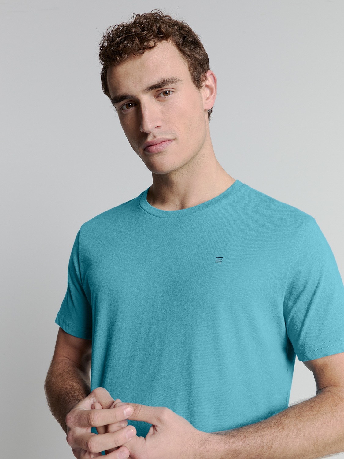NO EXCESS T-Shirt »No Excess Basic Rundhals T-Shirt T-Shirt Crewneck Solid Basic«