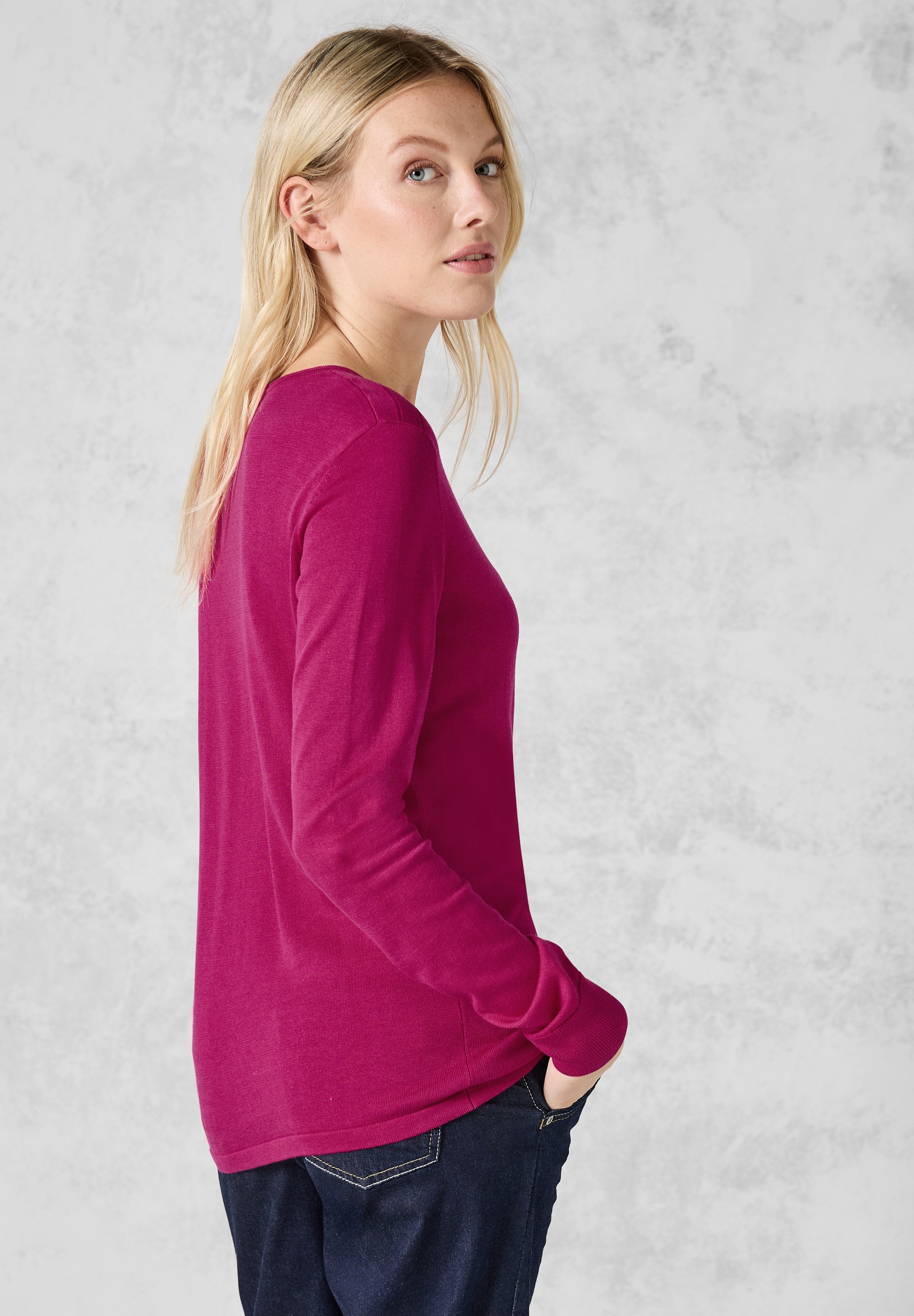 Cecil Strickpullover, mit Rundhalsausschnitt