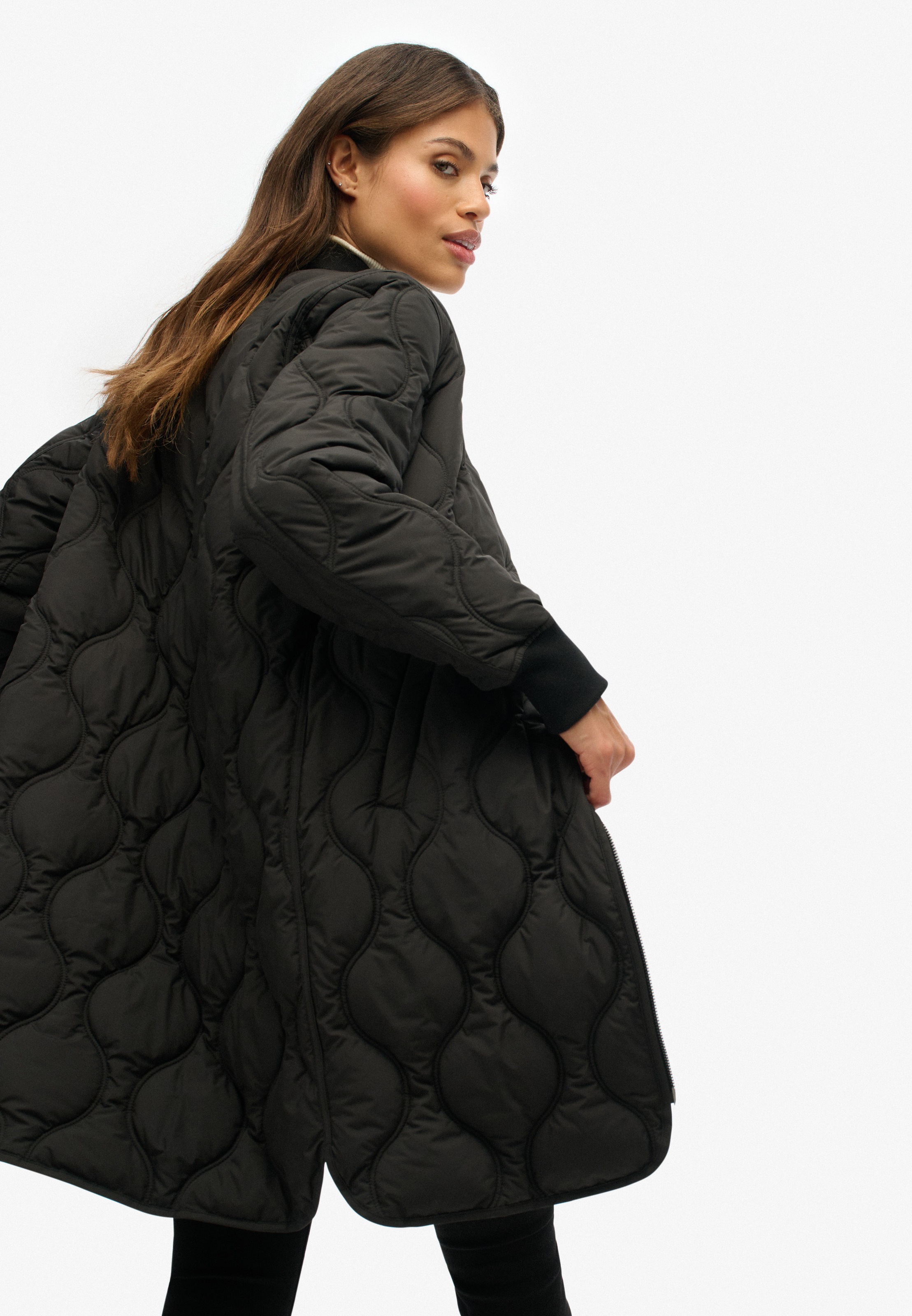 Thumbnail - Superdry Steppjacke "LONG QUILTED LINER JACKET" ohne Kapuze