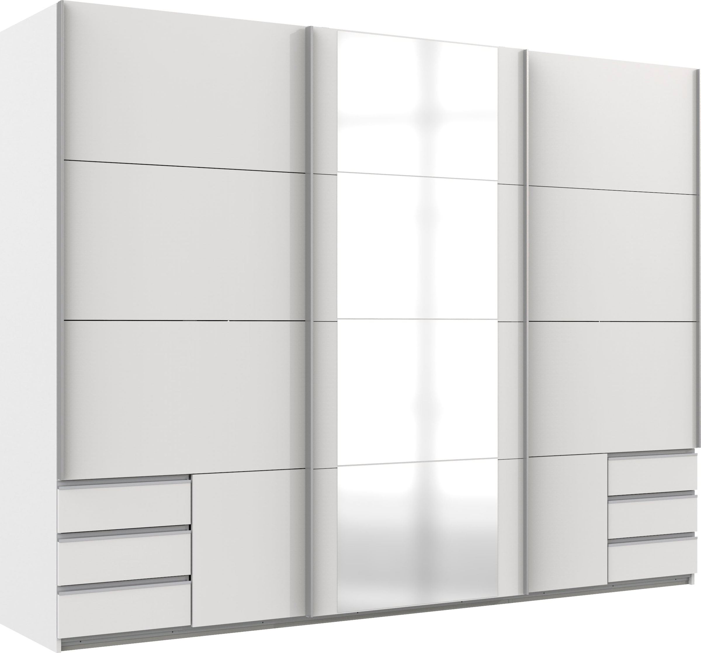 Wimex Schwebetürenschrank "Emden moderner Kleiderschrank mit Spiegel und Schubladen" Schlafzimmer Schrank Garderobenschrank mit Schwebetüren Topseller
