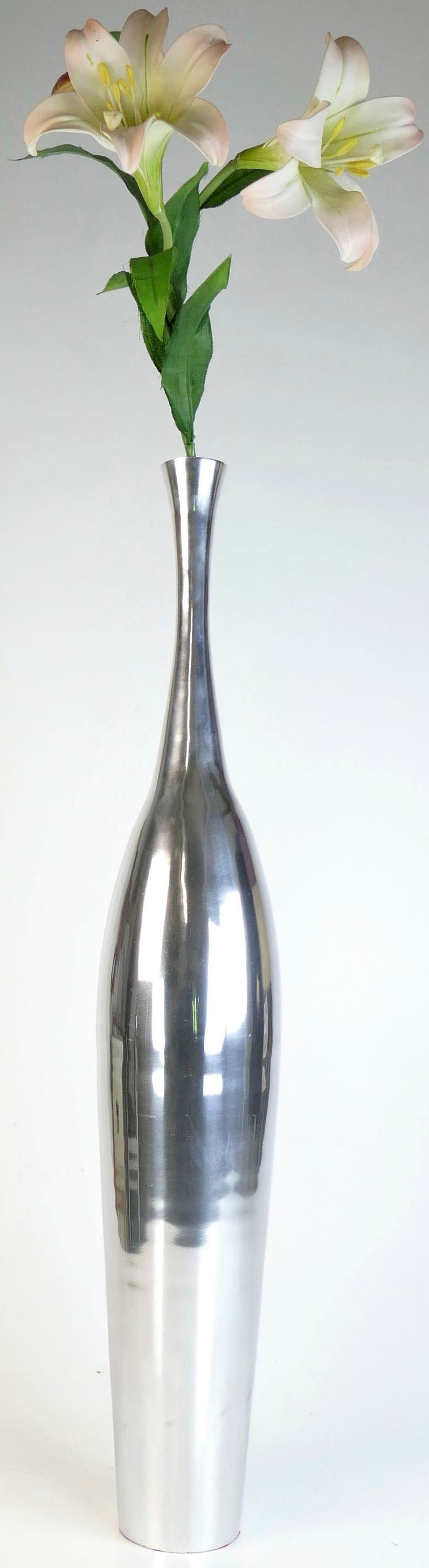 Home affaire Dekovase »Aluminiumvase 'Bottle' L - Hoch, Dekoration«