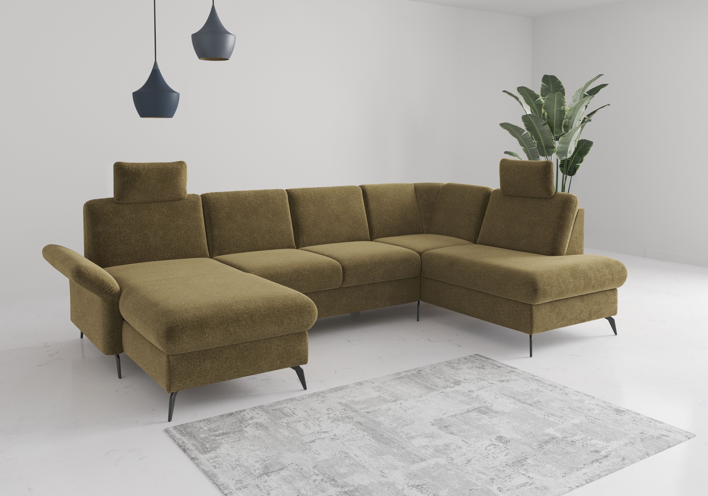 OTTO home Wohnlandschaft "Rochelle" wahlweise mit Schlaffunktion, Bettkasten und Armteilverstellung