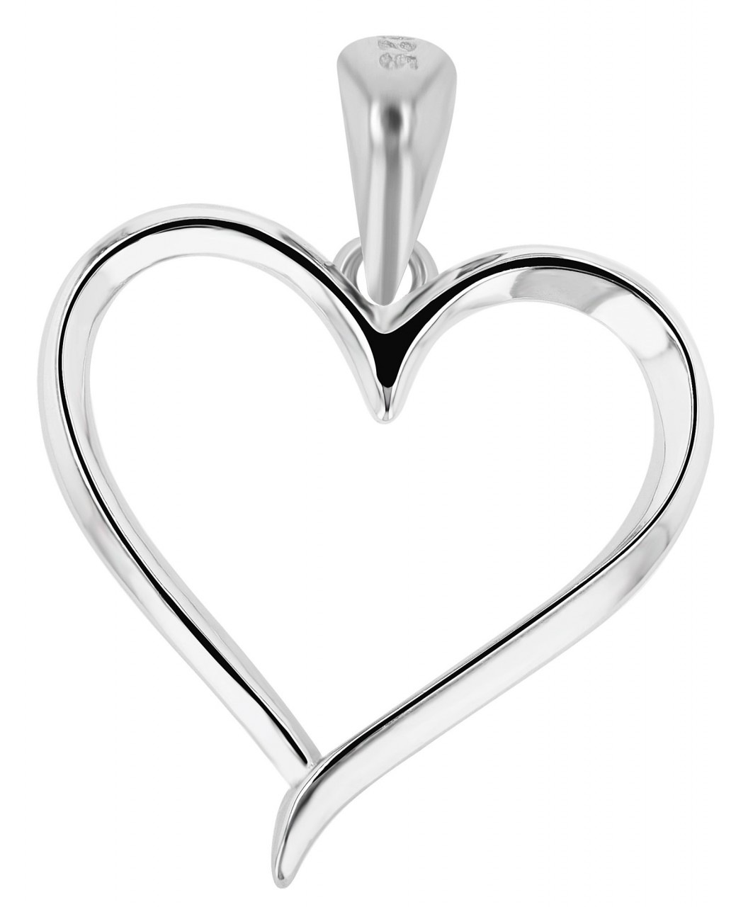 Adelia´s Kettenanhänger »Neuheit 2025 - moderner Herz Anhänger aus 925 Sterling Silber« ()