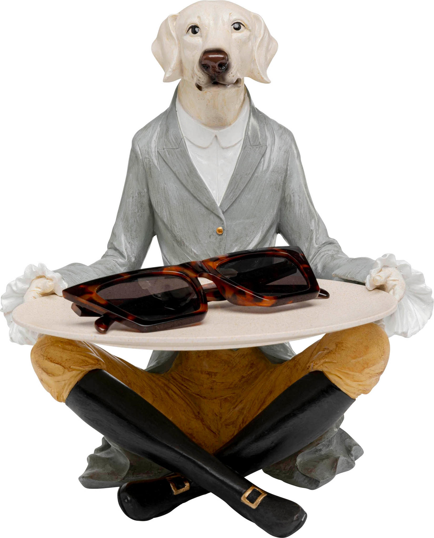 Kare Design Dekofigur "Gentleman Dog Tray" verschiedene Größen