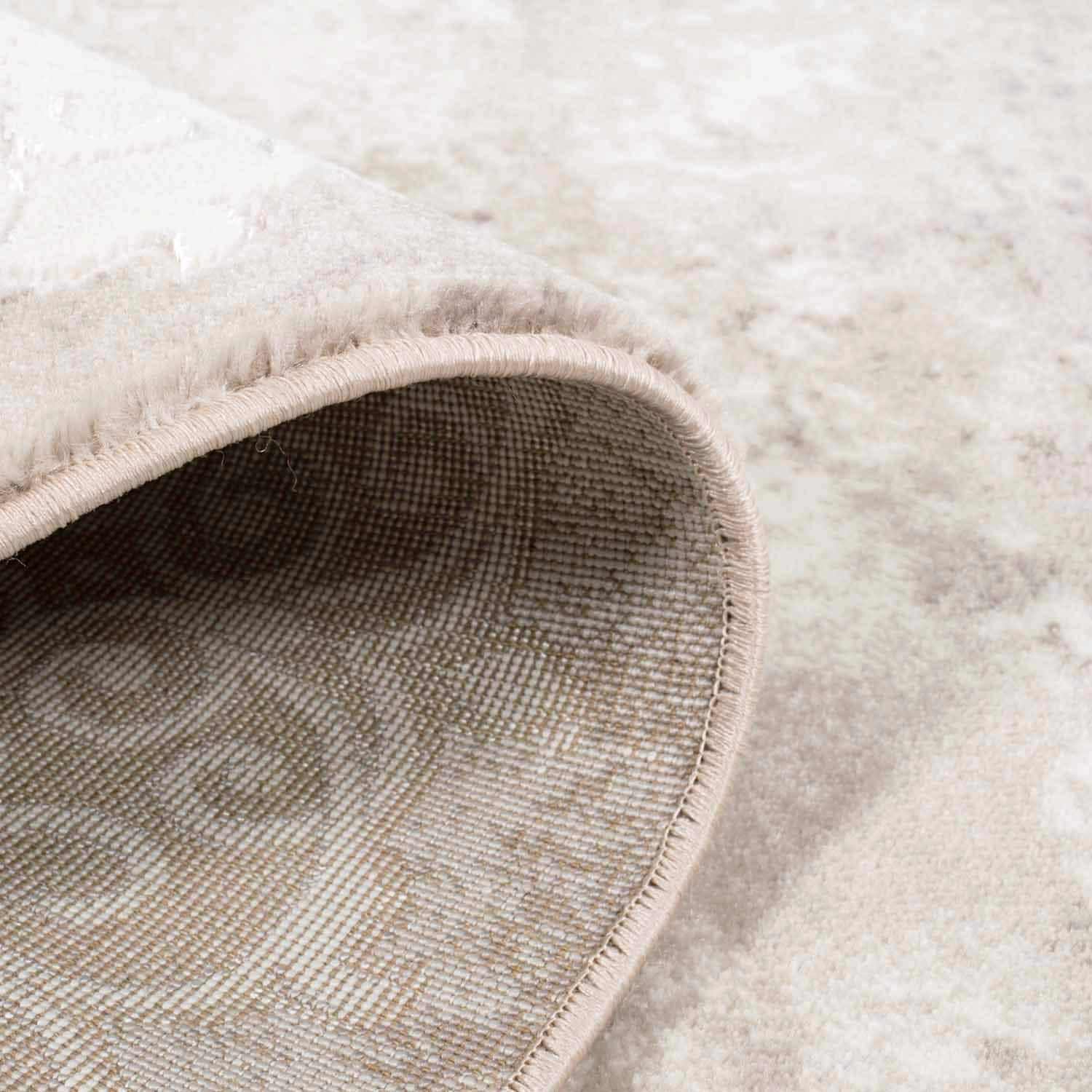 Carpet City Teppich »Platin 8058«, rechteckig, Kurzflor, Bordüre, Glänzend durch Polyester