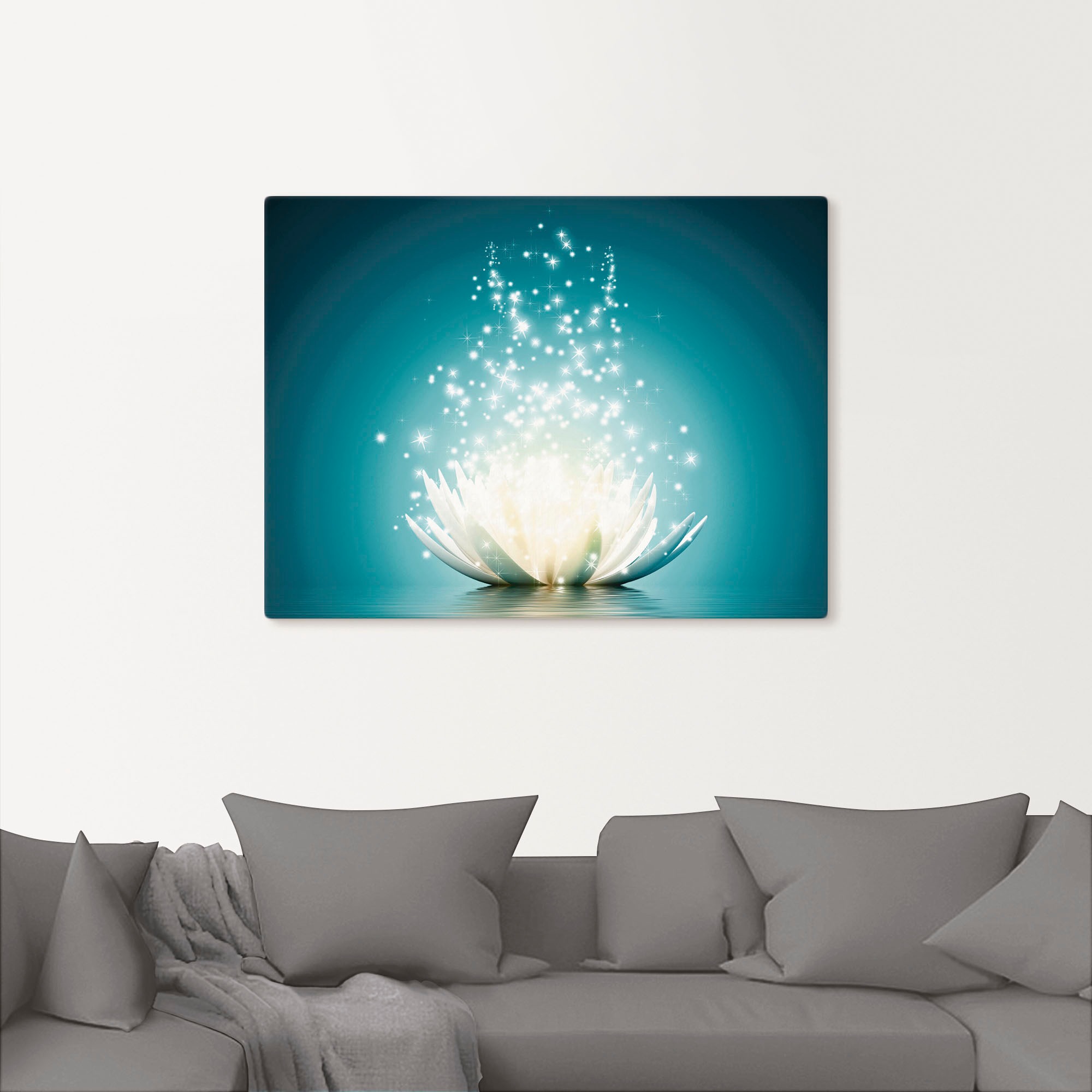 Artland Wandbild "Magie der Lotus-Blume" Blumen 1 Stk. tlg. als Alubild, Ou günstig online kaufen