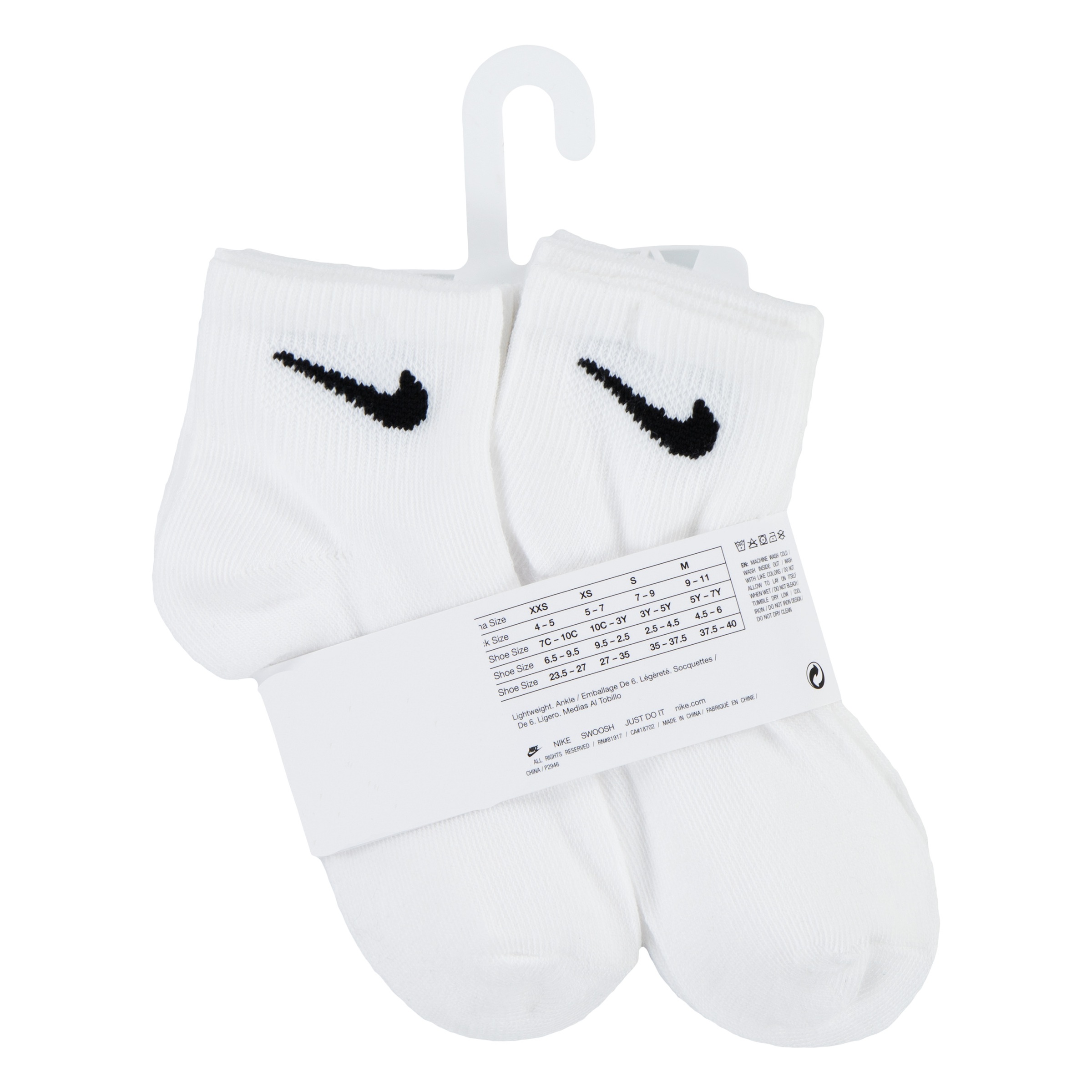 Nike Sportswear Sportsocken »NHN NIKE BASIC PACK QUARTER« Packung, 6 Paar tlg. für Kinder (4-5 Jahre), für sportive Aktivitäten, mit Labelstickerei