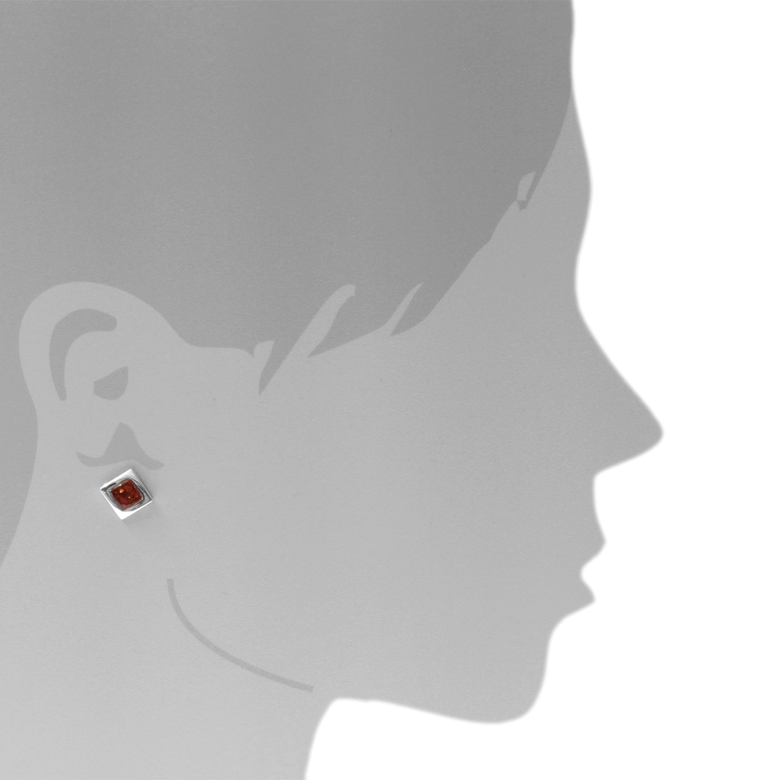 OSTSEE-SCHMUCK Paar Ohrstecker »- Vica - Silber 925/000 - Bernstein«