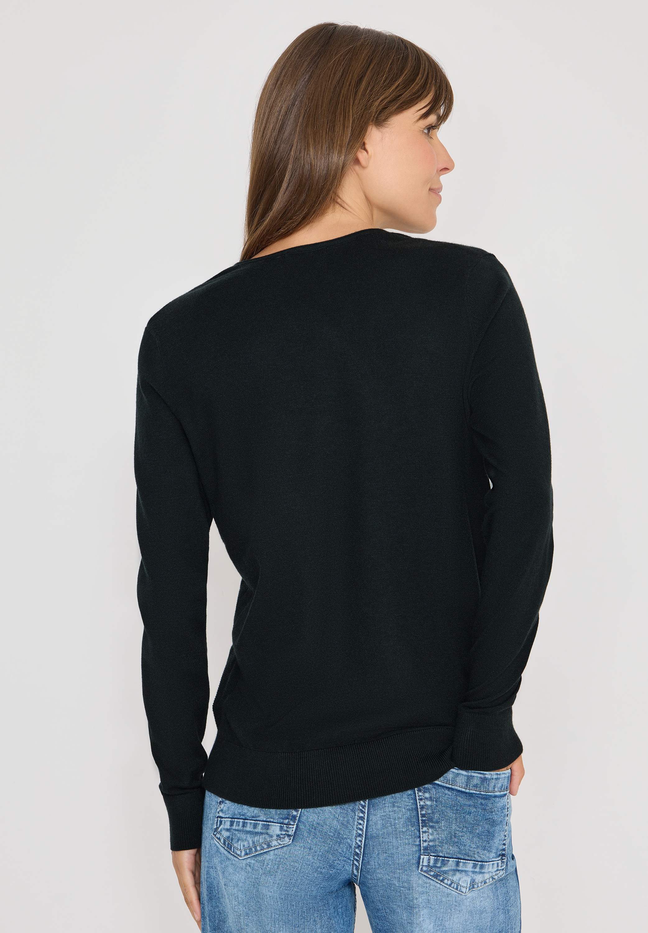 Cecil Strickpullover, mit Materialmix