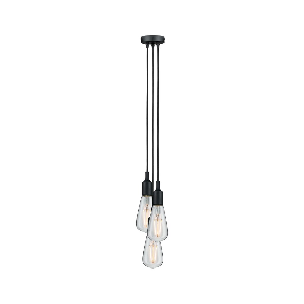 Paulmann Pendelleuchte »Neordic Ketil max. 3x60W Schwarz 230V Sililkon/Kunststoff«, 3 flammig-flammig