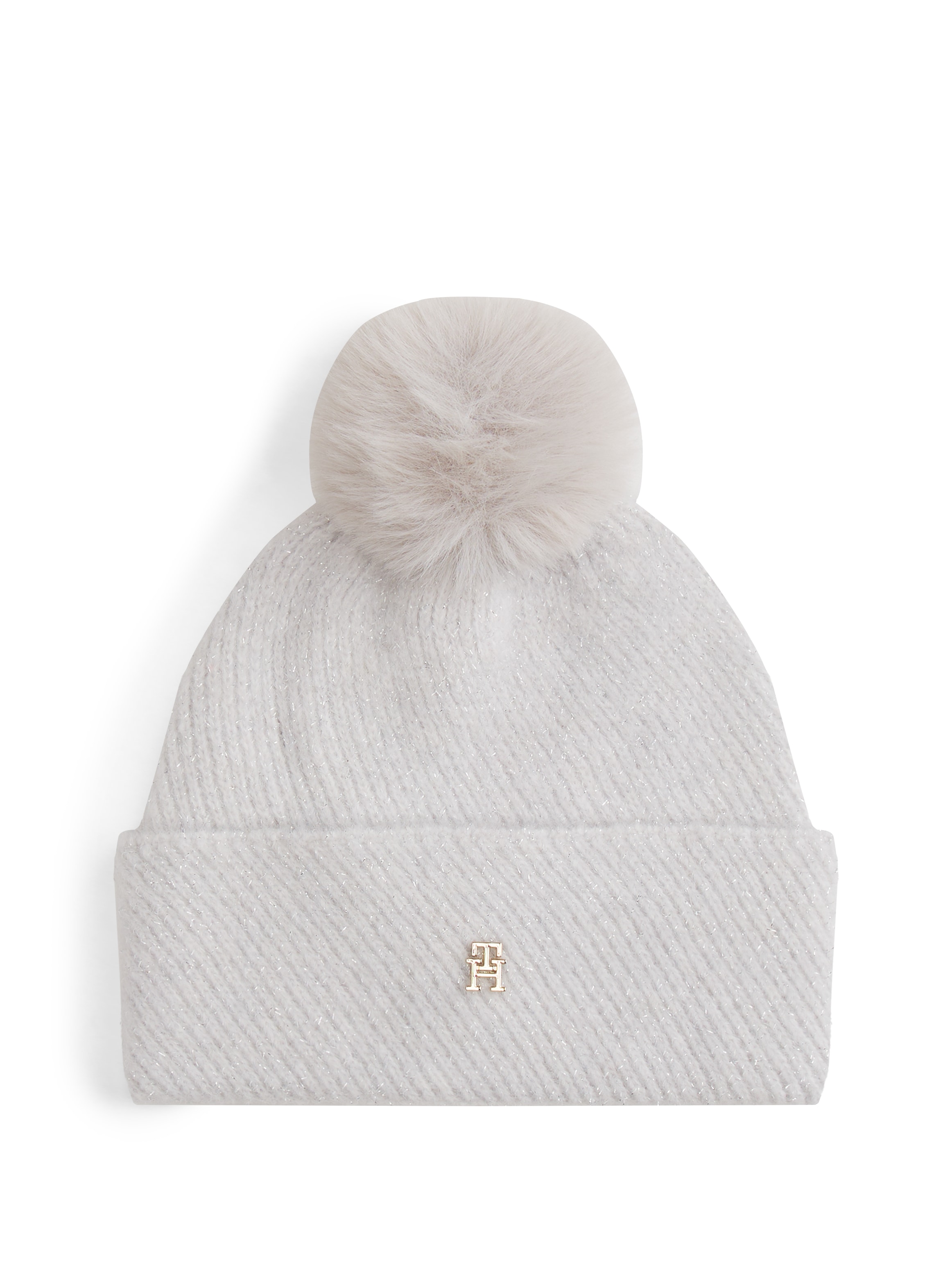 Tommy Hilfiger Beanie »POM POM LUREX« Set,  in Geschenkbox, Set aus Mütze und Schal
