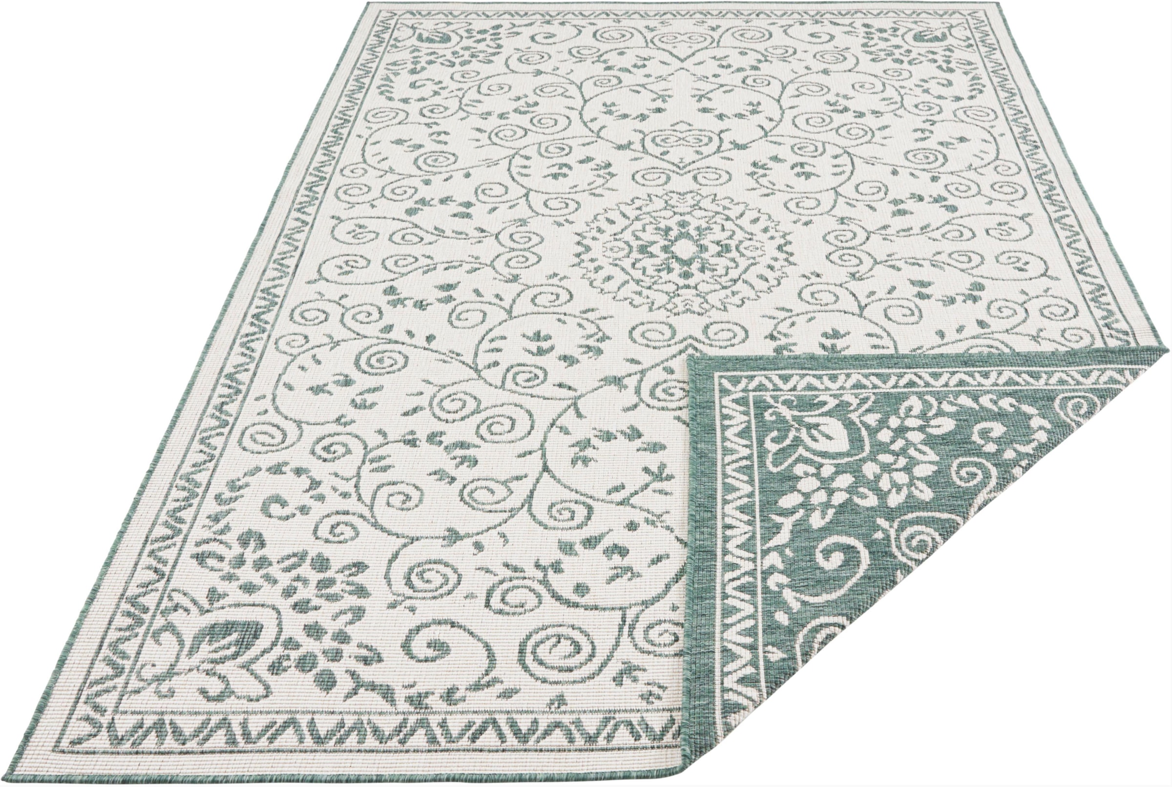 NORTHRUGS Teppich »LEYTE Wendeteppich«, rechteckig, In-& Outdoor, Teppich, Vintage, Wetterfest, Balkon, Garten, Wohnzimmer