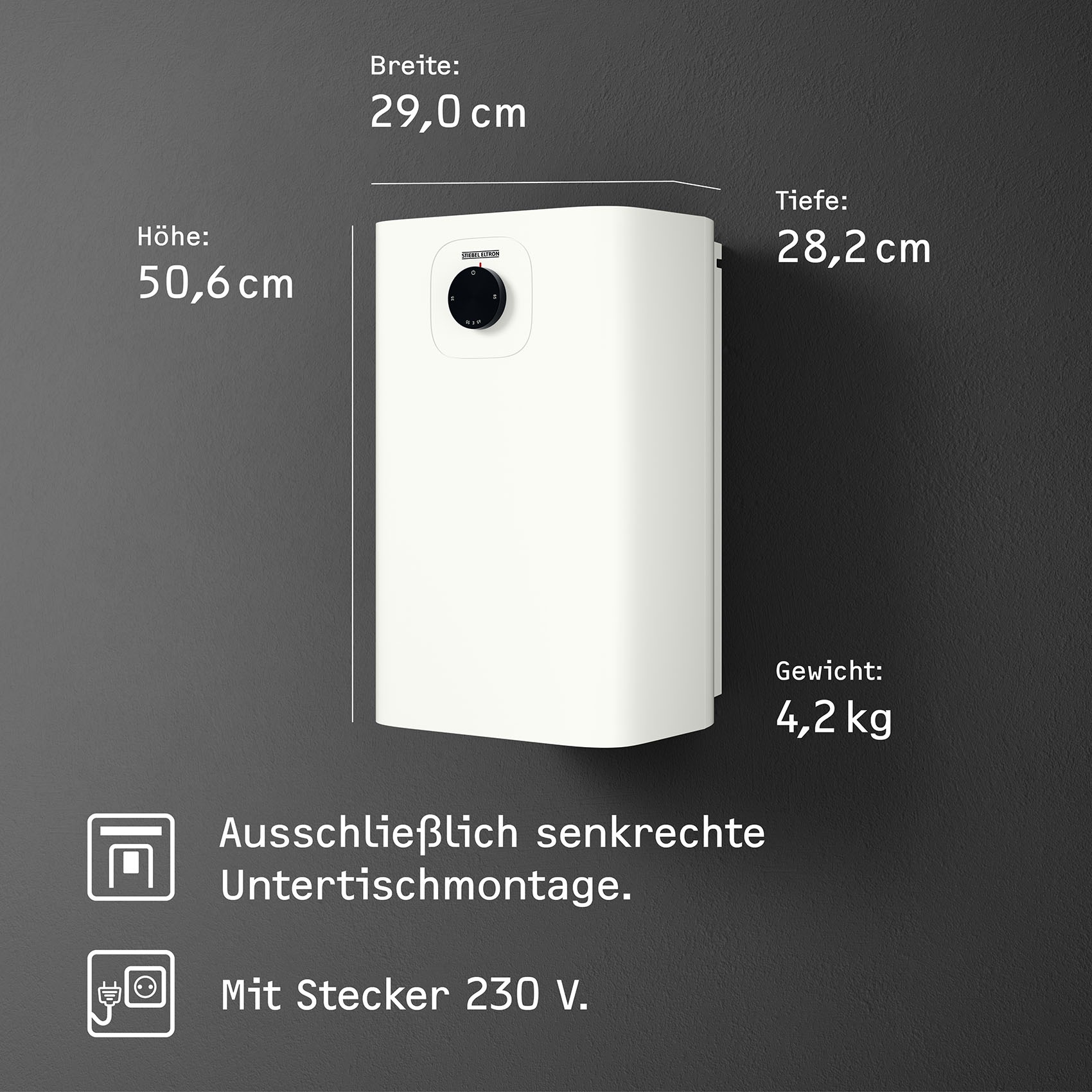 Stiebel Eltron petit réservoir de stockage ouvert 204980 SNU 10 Plus, 10 l, 2,0 kW/230 V/ blanc 4