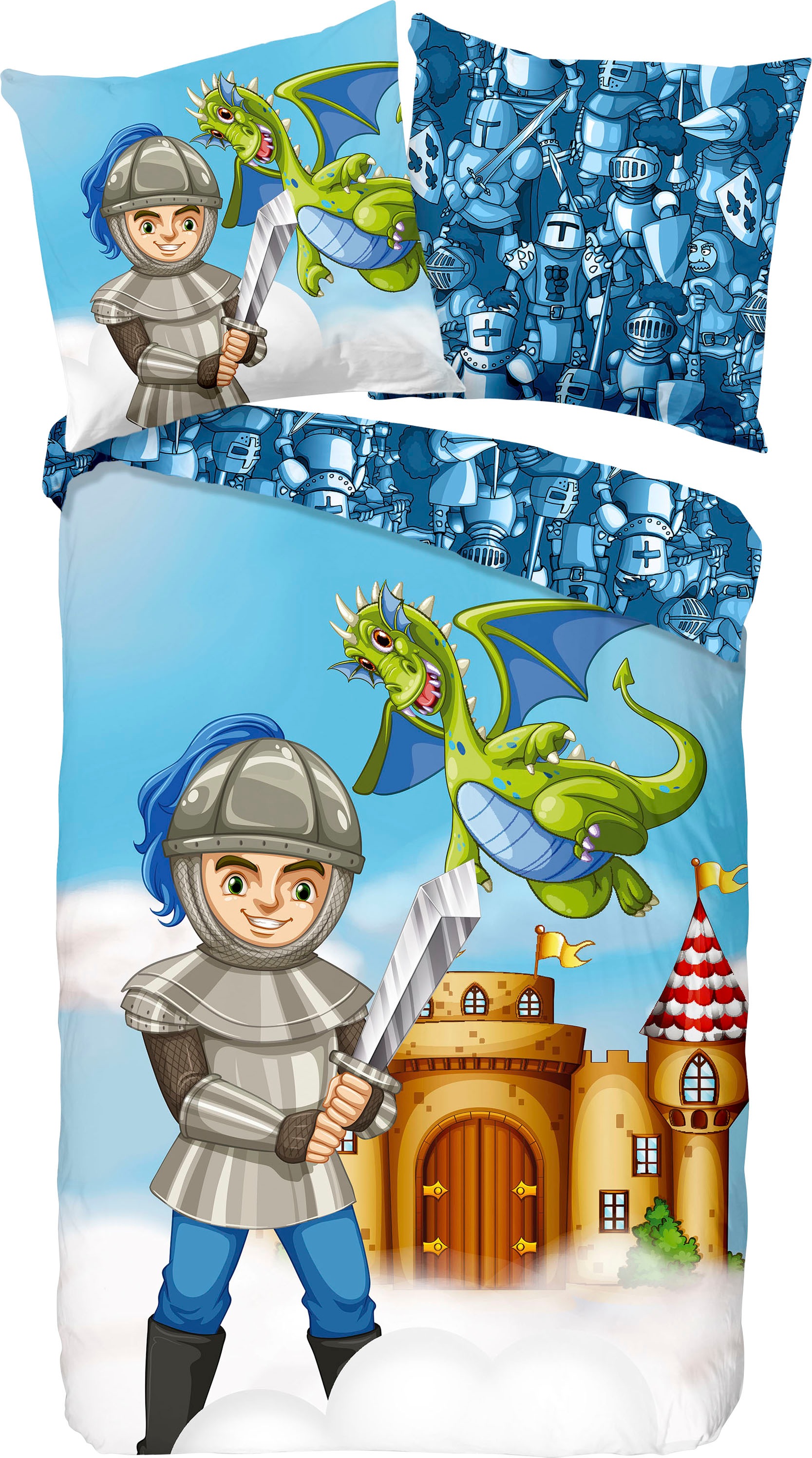good morning Kinderbettwäsche "Knight" 2 Stk. tlg. Baumwolle, 135x200, Reiß günstig online kaufen