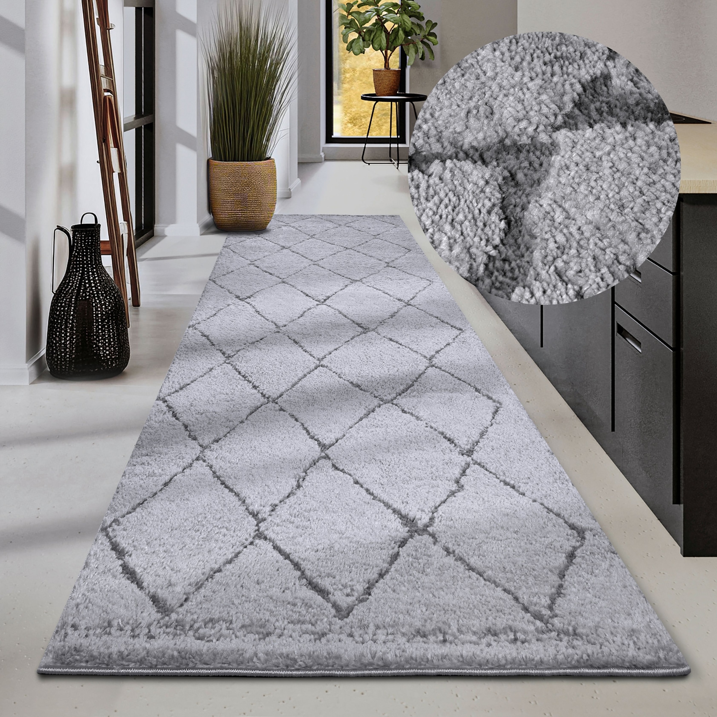 ELLE DECORATION Designteppich "Perrotin" rechteckig 18 mm Höhe Läufer, Shag günstig online kaufen