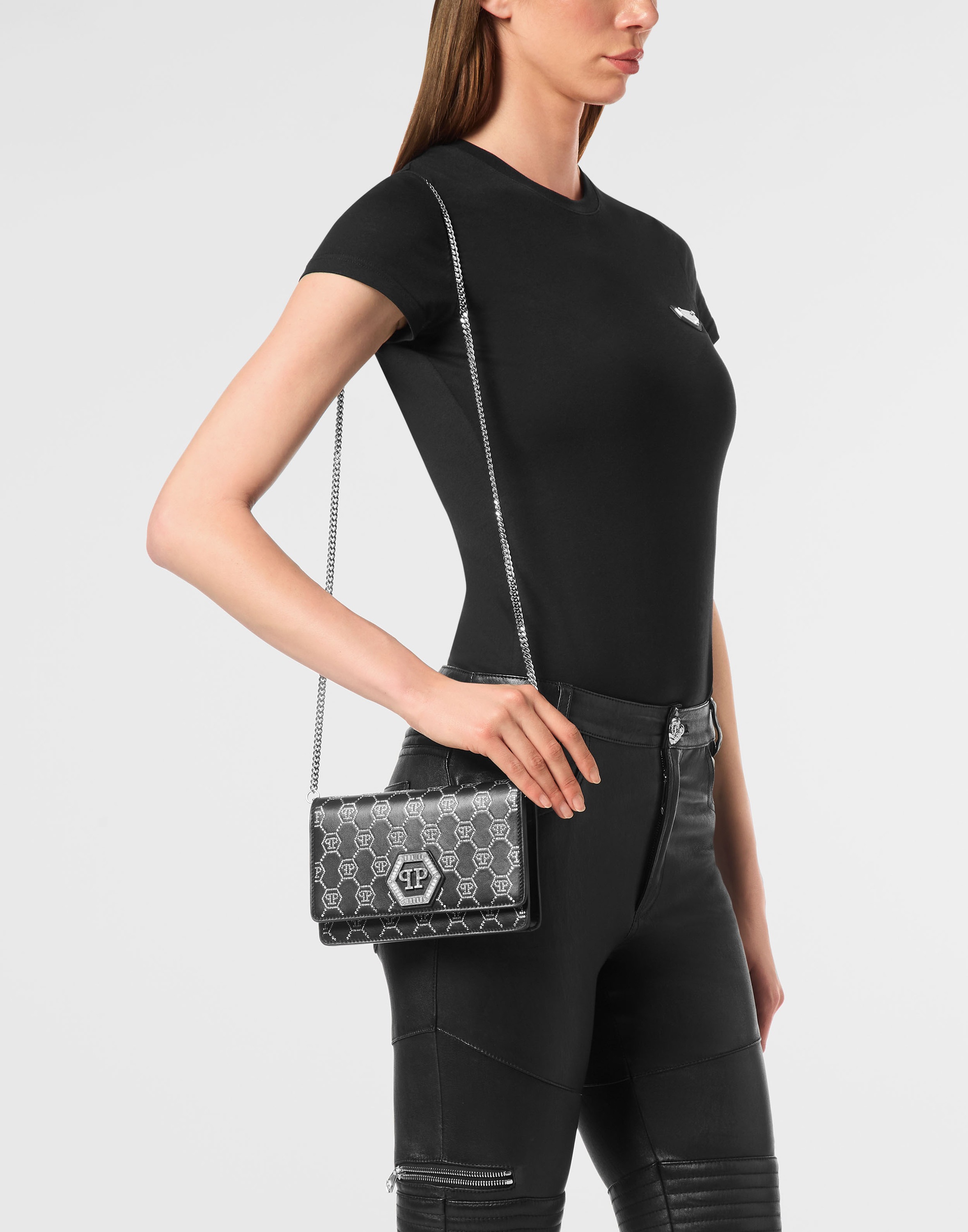 Thumbnail - PHILIPP PLEIN Clutch "Hexagon Verziert"