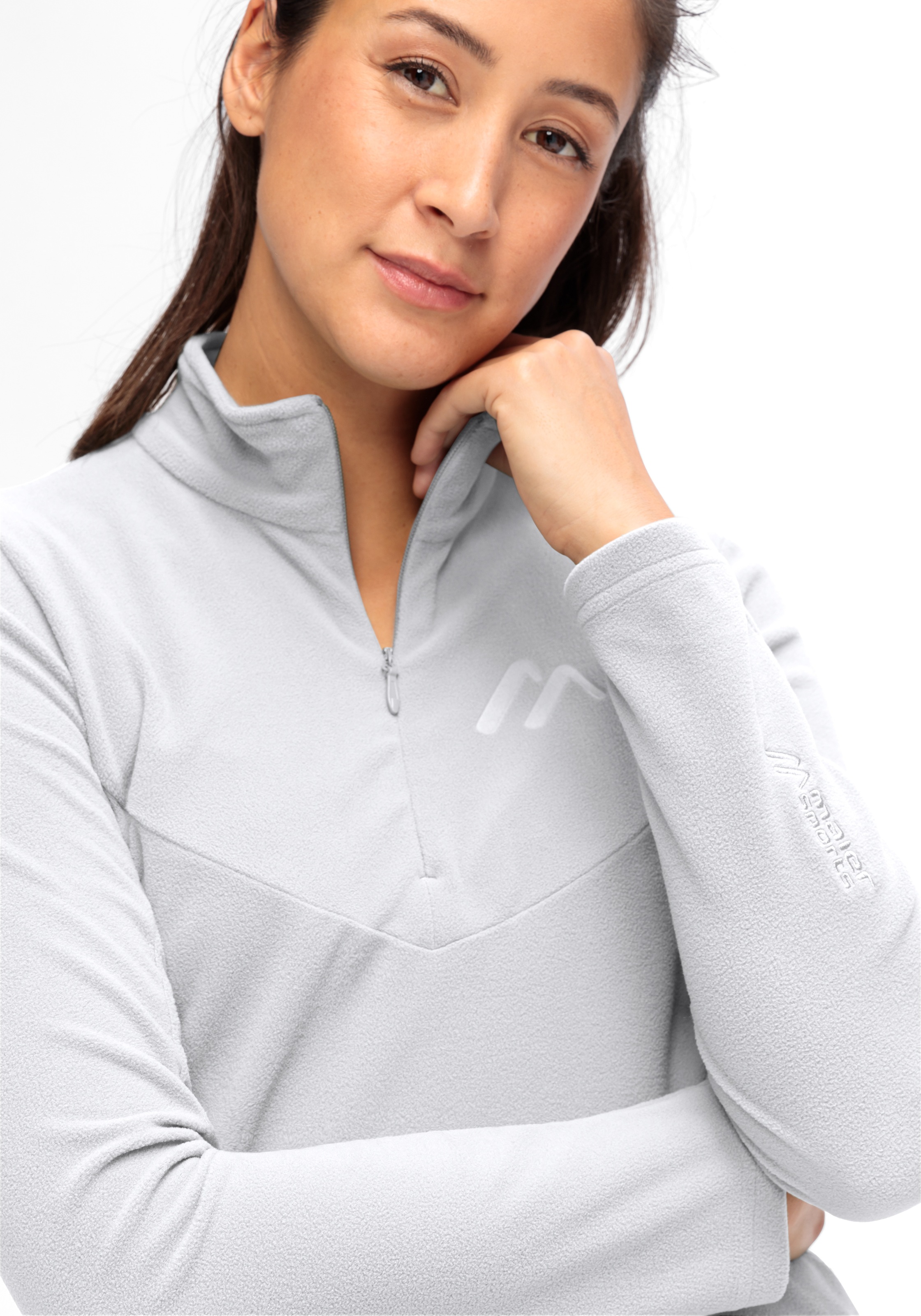 Maier Sports Fleecepullover "Denise HZ W", Damen Midlayer, pflegeleichtes H günstig online kaufen