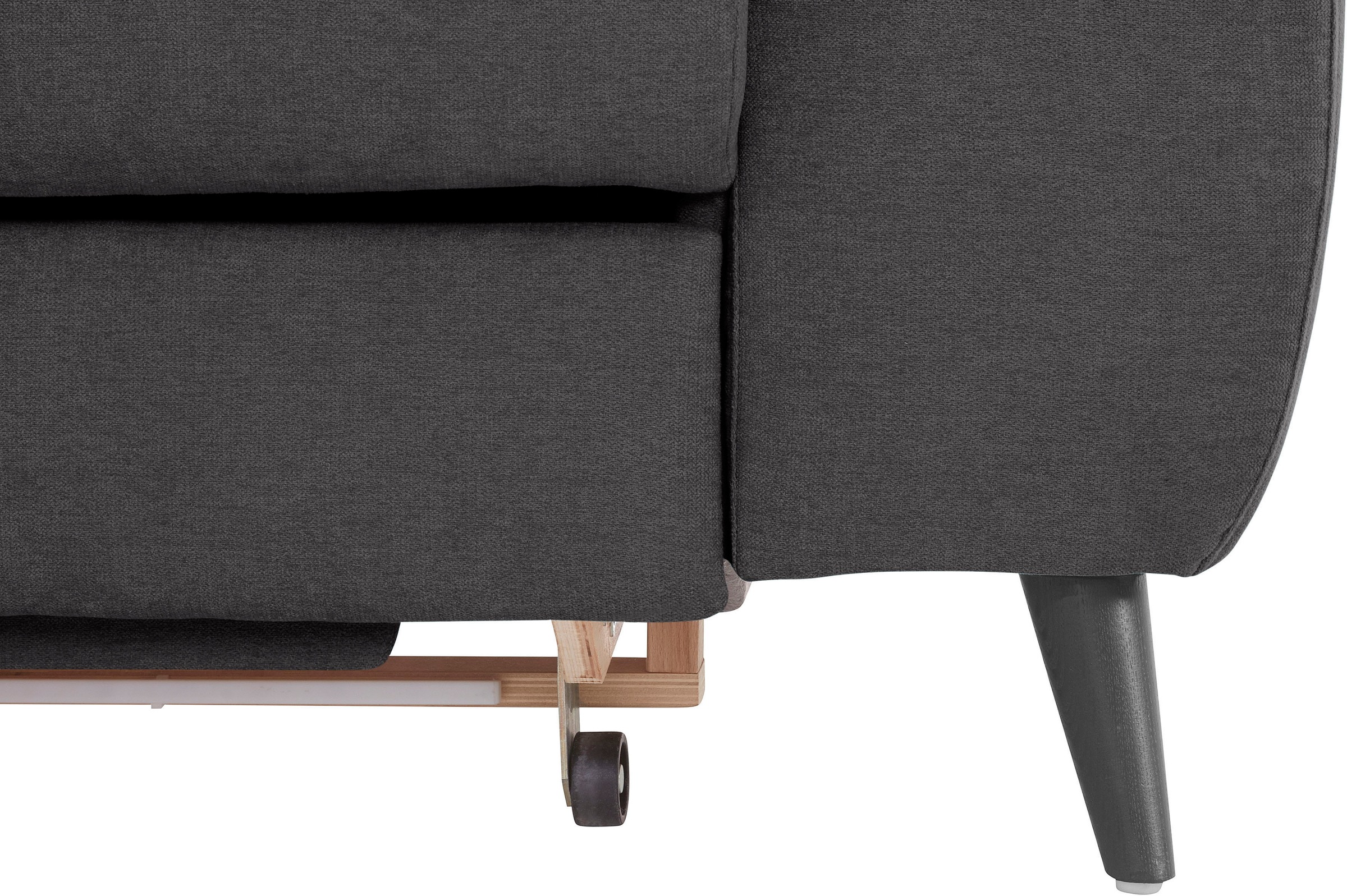 COTTA Ecksofa »Mia L-Form mit 3 Zierkissen«, wahlweise mit Bettfunktion, Bettkasten, Beleuchtung & Wireless-Charger
