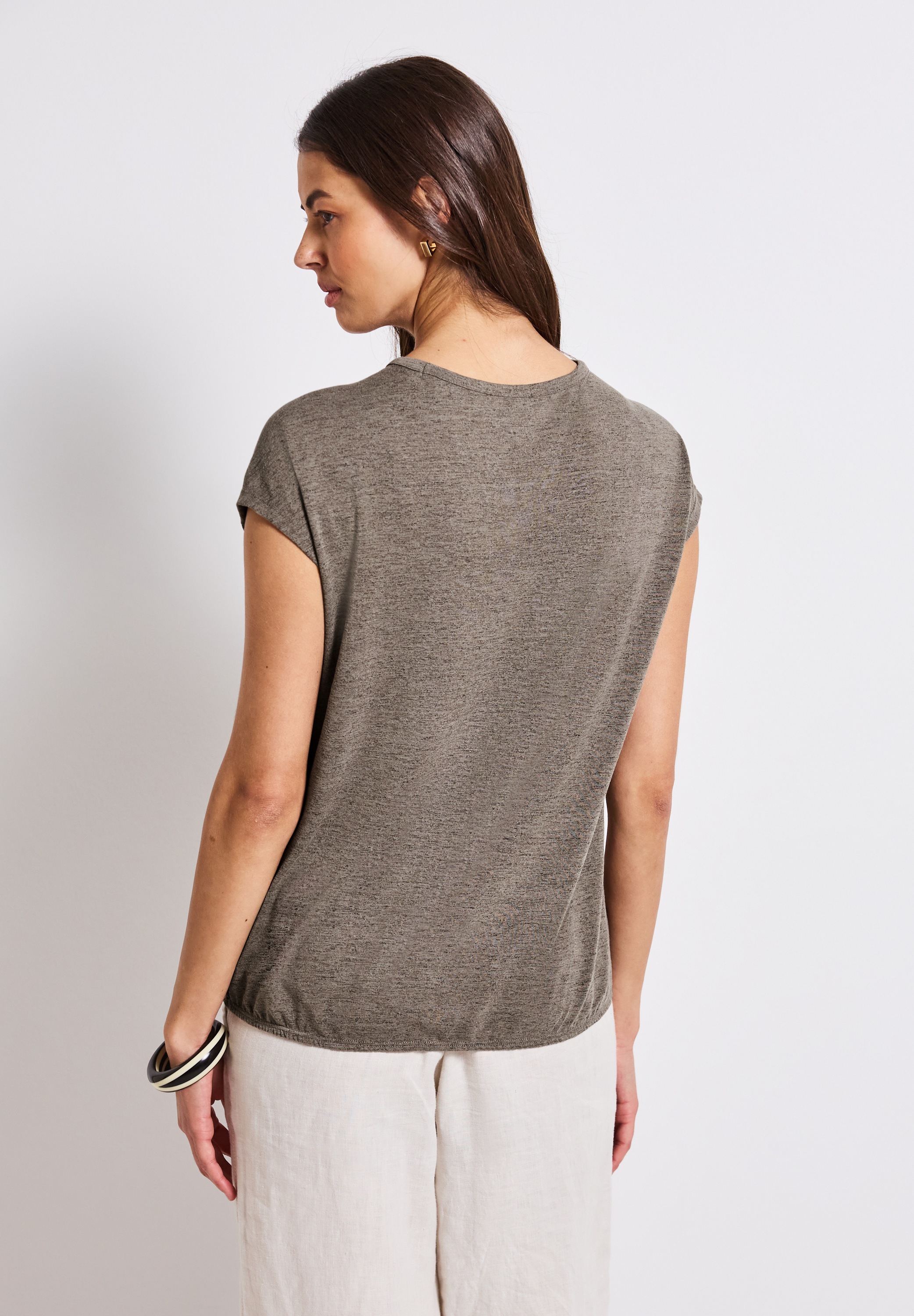 STREET ONE T-Shirt, aus elastischem Materialmix günstig online kaufen