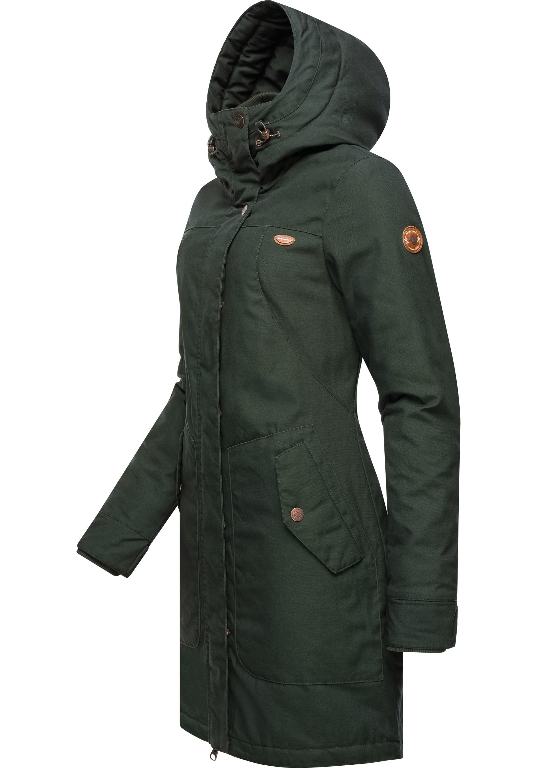 Ragwear Wintermantel »Jannisa«, stylischer Damen Winterparka mit Kapuze
