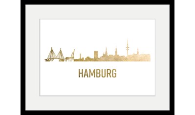 queence Bild »Hamburg Skyline GOLD«, Städte, (1 St.) kaufen