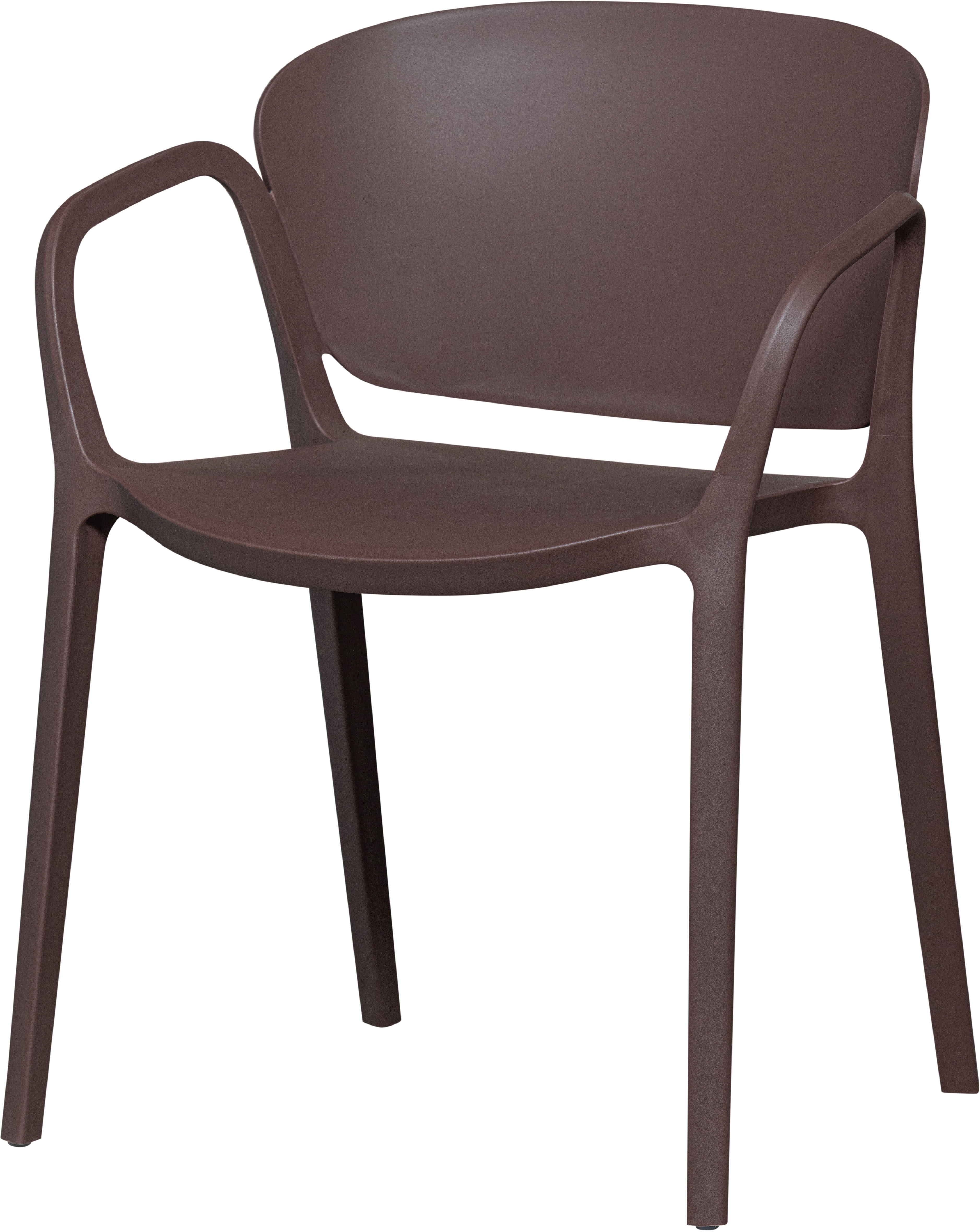 WOOOD Esszimmerstuhl "Bent Polypropylen stapelbar für In- und Outdoor, H 75 x B 57 x T 56 cm" () (Set, 2 St) Tragkraft 150 kg, wasserabweisendes, fertig montiert