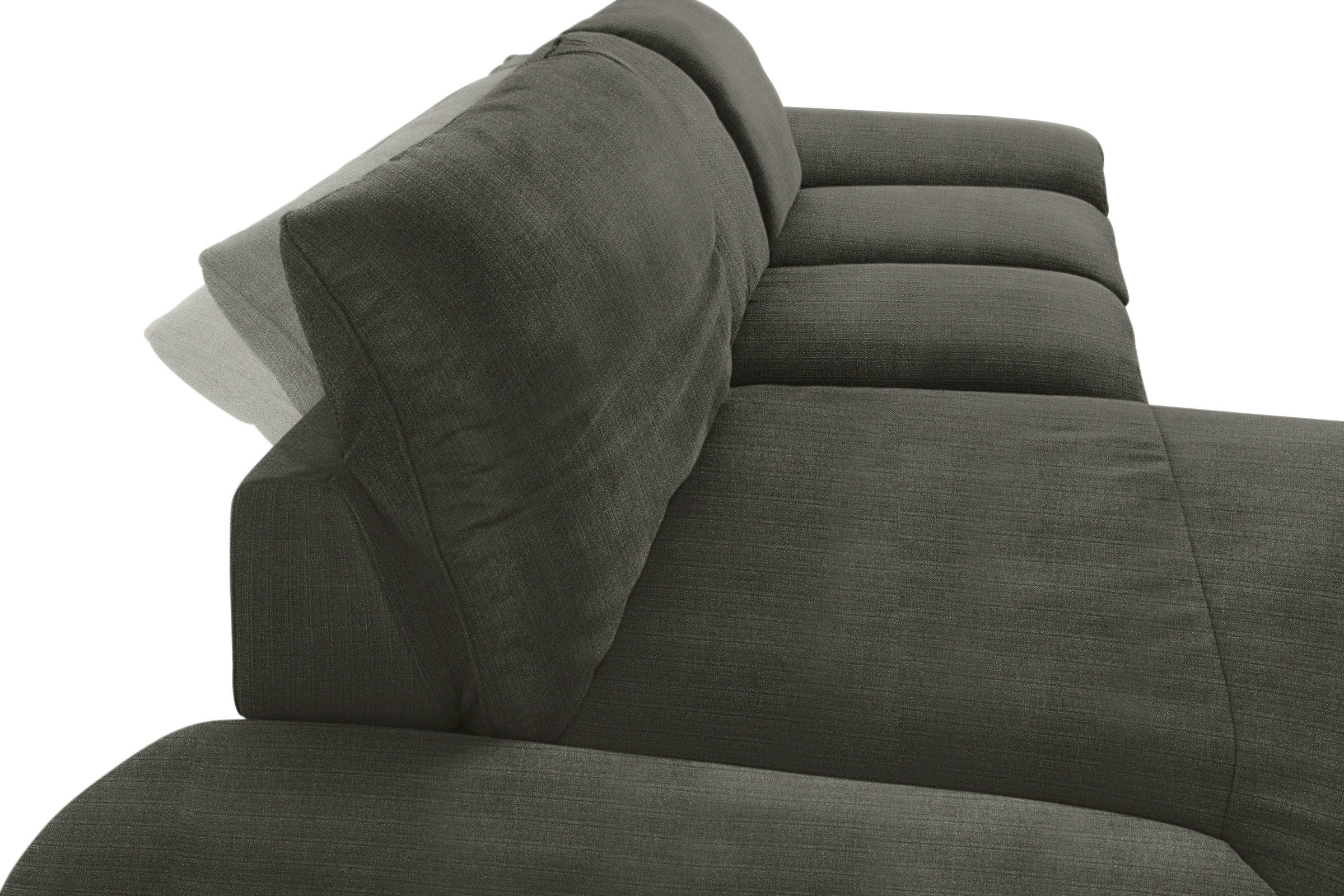 W.SCHILLIG Ecksofa »enjoy&MORE, Designsofa, elegant und bequem, L-Form«, mit Sitztiefenverstellung, Füße silber matt, Breite 310 cm