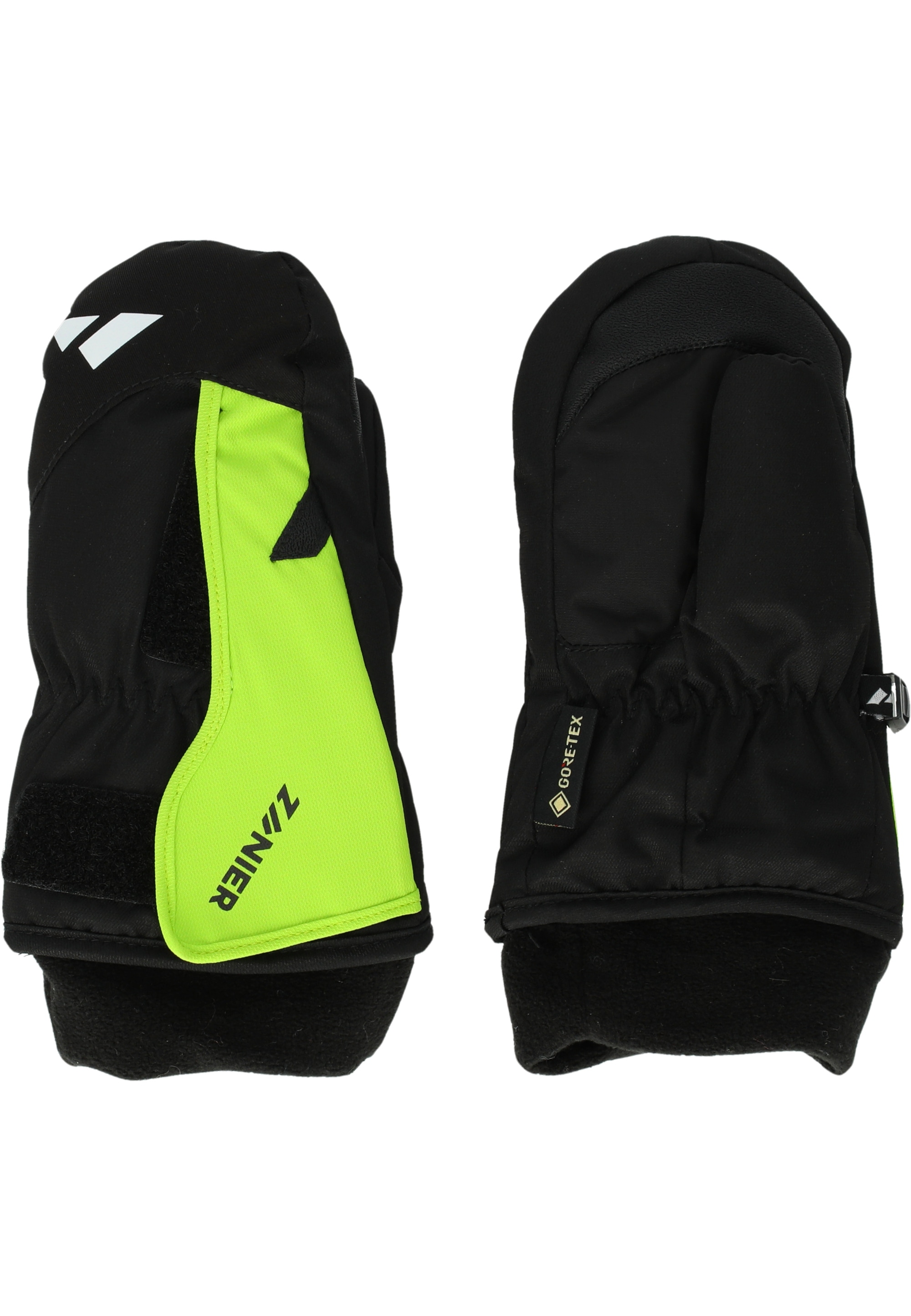 Fäustlinge ZANIER "Kids GTX Mitten", Mädchen, Gr. 3, schwarz, 100% Polyester, mehrfarbig, Handschuhe Fäustlinge, Mit wasserabweisender Gore Tex-Membran