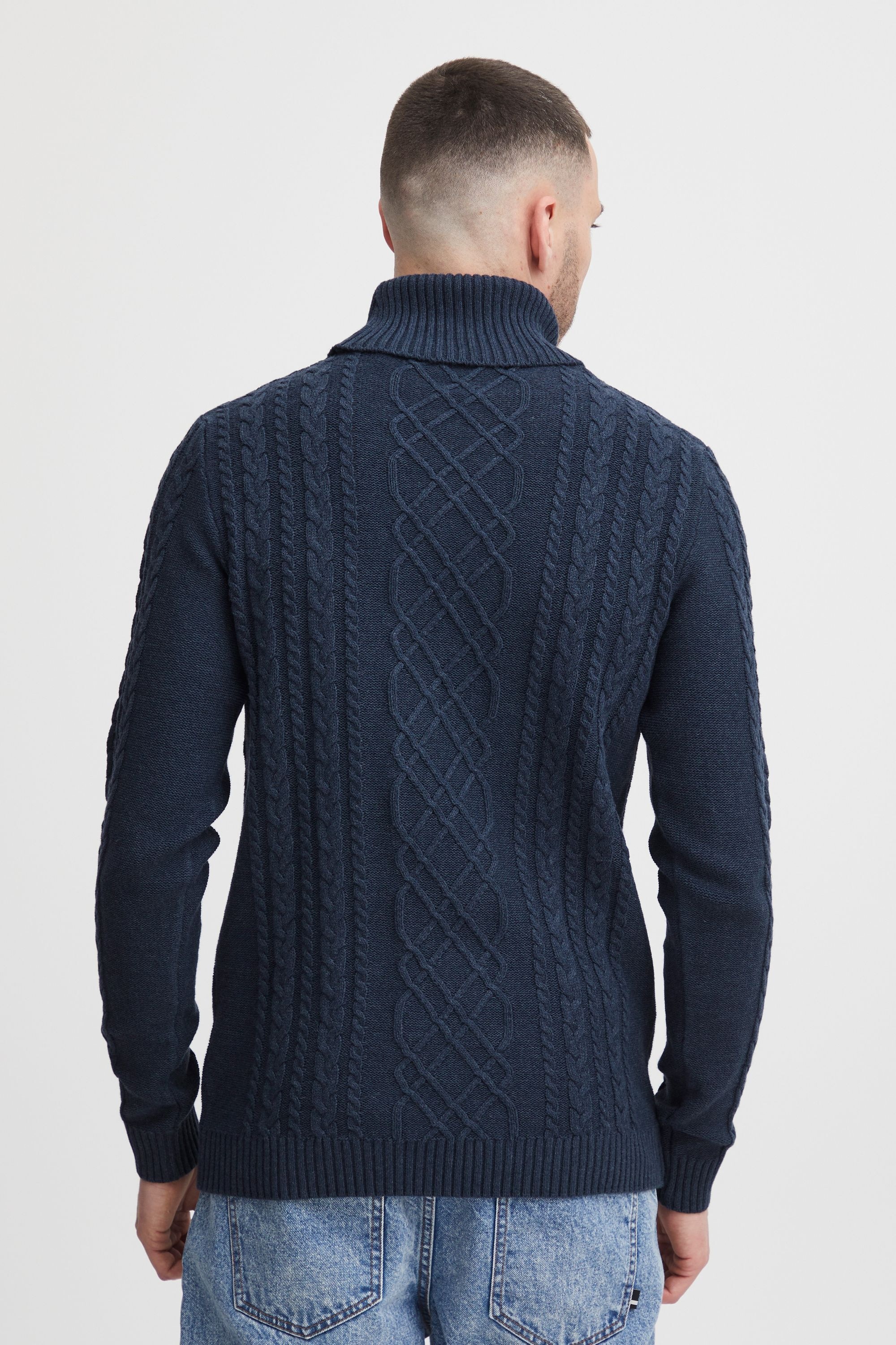 Rollkragenpullover 11 PROJECT "Rollkragenpullover PRJamelio", Herren, Gr. XXL, blau (insignia blau melange), Obermaterial: 70% Baumwolle CO recyc.. 30% Polyester Pol. recyc.., Pullover Rollkragenpullover 3