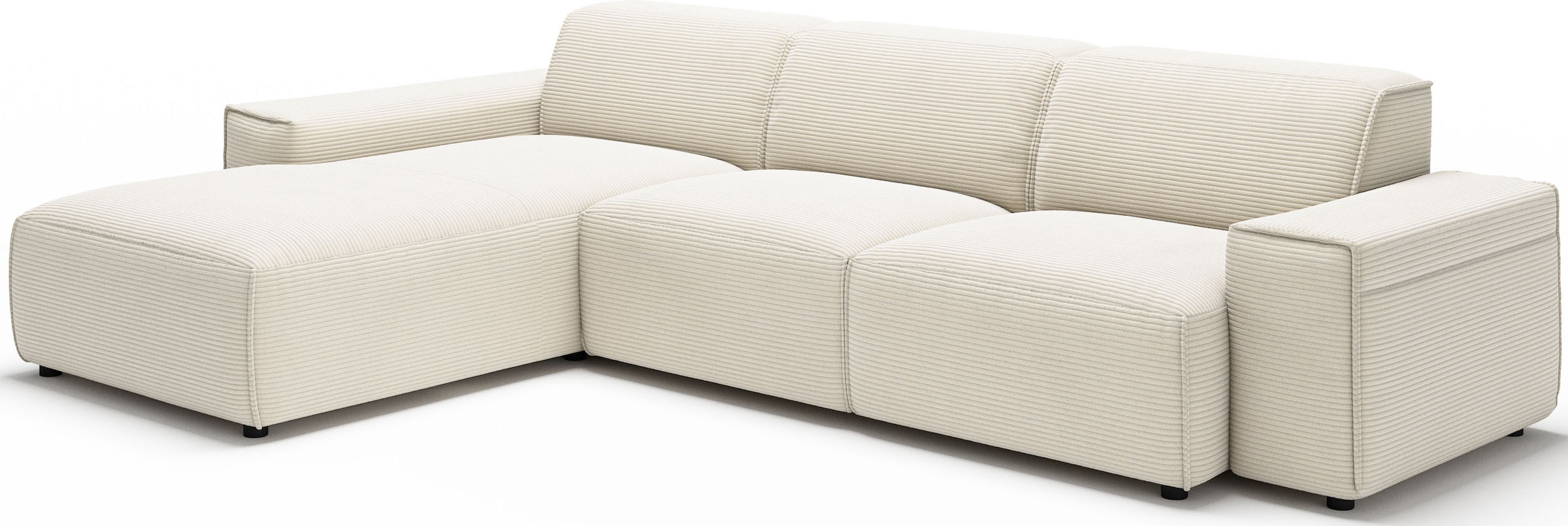 andas Ecksofa »Glimminge auch in Breitcord, Feincord, Bouclé + Easy care-Bezug«, L-Form, Breite 294, Zierkissen