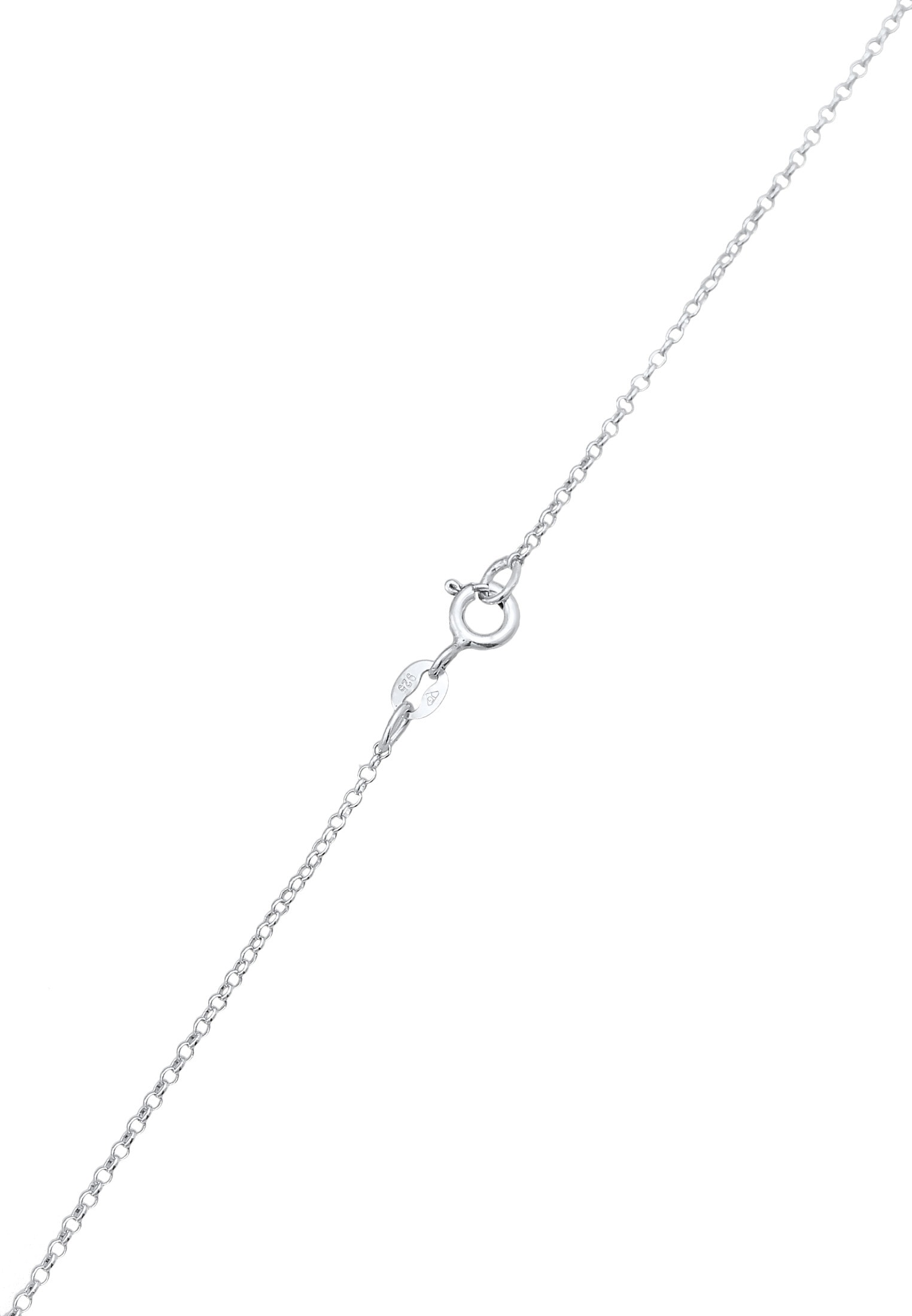 Nenalina Silberkette »Halskette Zirkonia Muschelkernperlen Klassik 925 Silber«