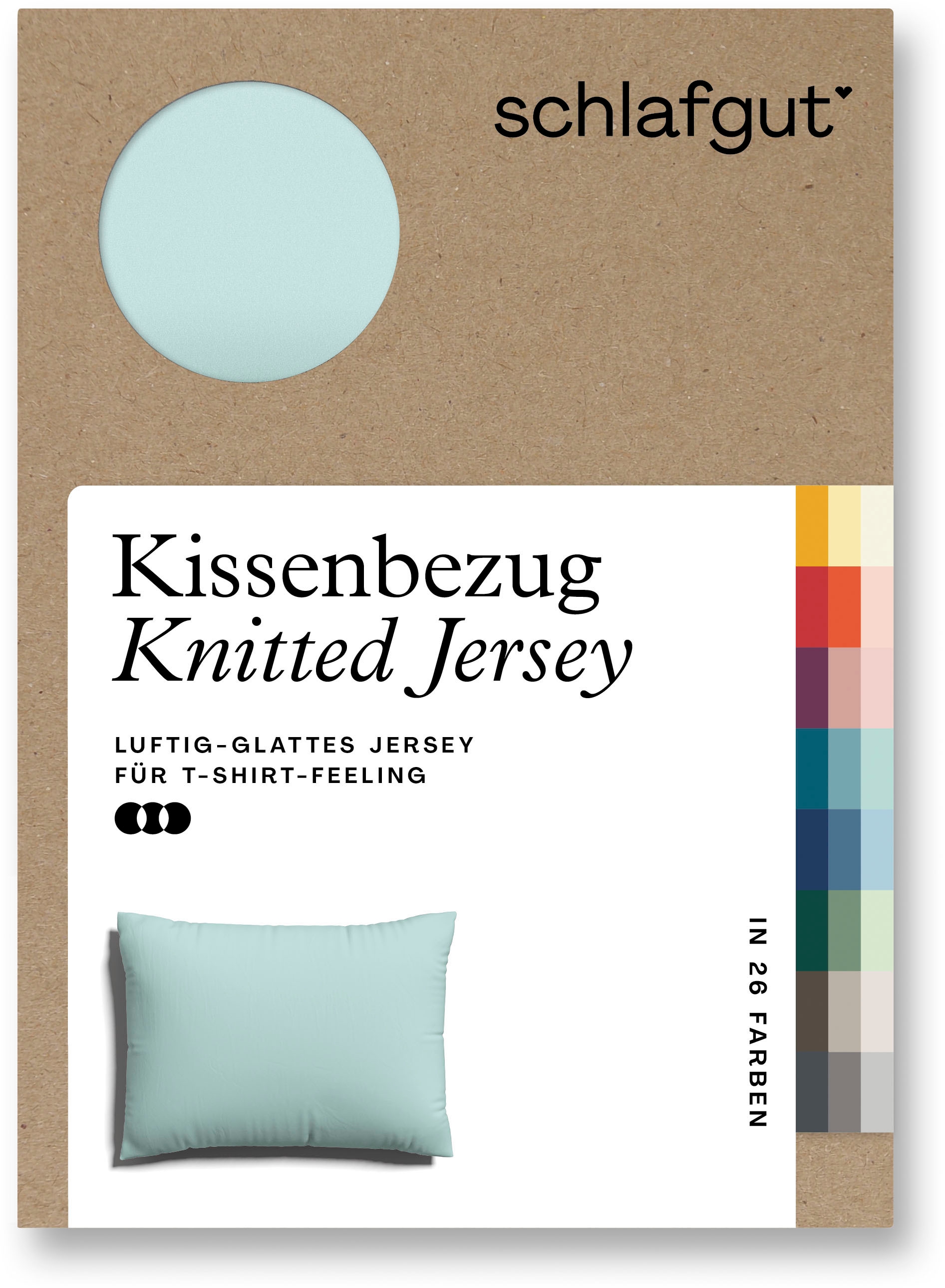 Kissenbezug »Knitted Jersey aus Bio-Baumwolle mit Elasthan, bügelfrei,«, (1 St.),...