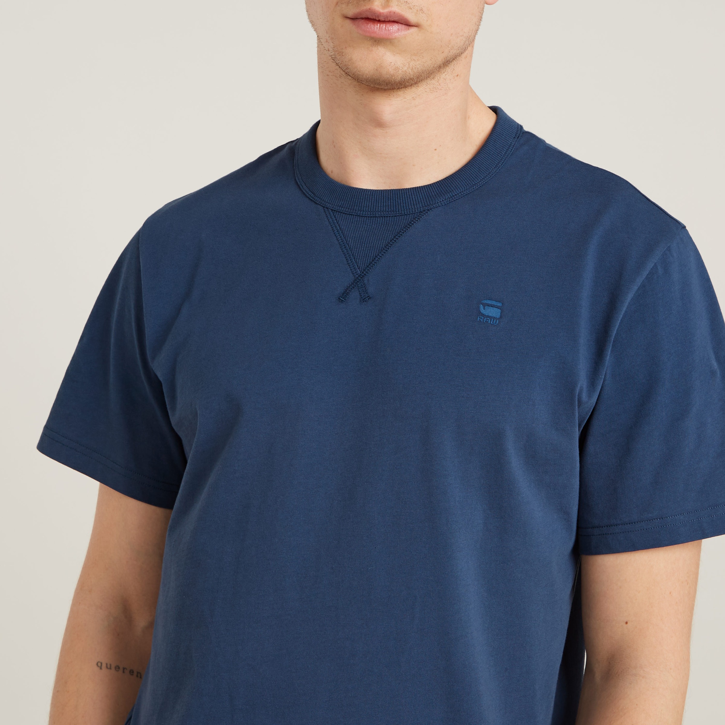 G-STAR T-Shirt »Nifous« Rundhals, mit Rippeinsatz