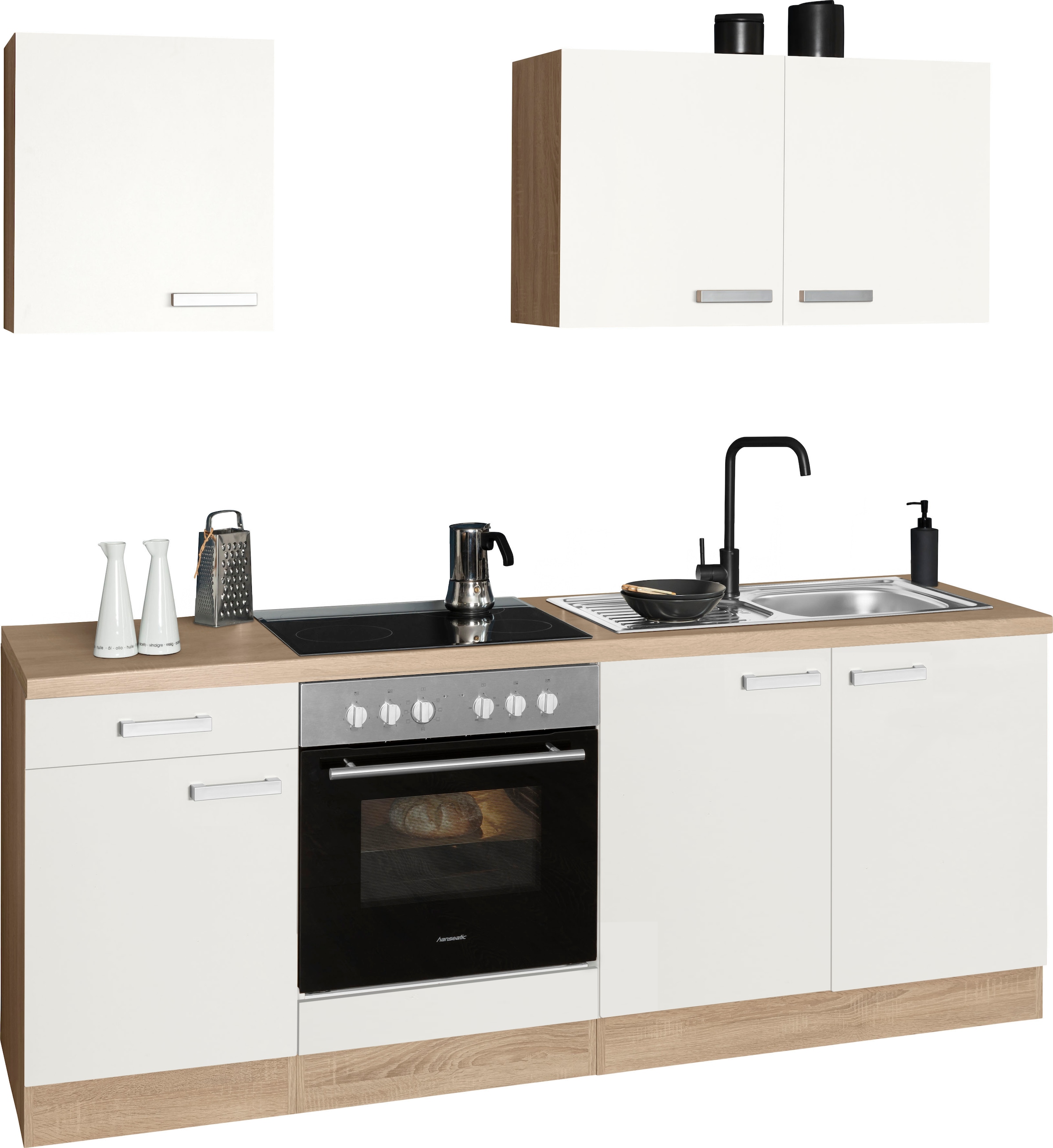 OPTIFIT Küchenzeile »Leer«, mit Hanseatic-E-Geräten cm, Breite | 210 BAUR bestellen