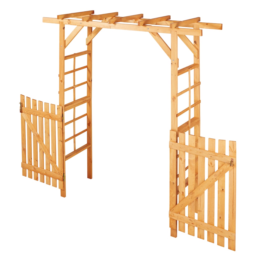 promadino Rosenbogen »Pergola Anke«, BxTxH: 200x60x210 cm, mit Türen