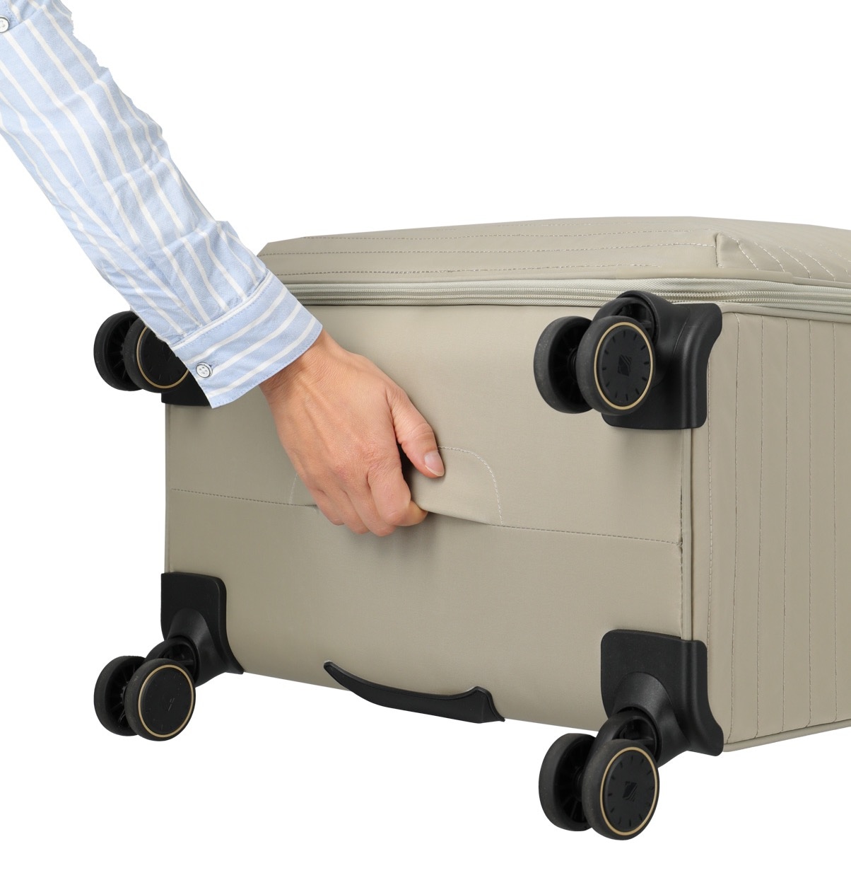 travelite Weichgepäck-Trolley »BARBARA & travelite | BARBARA STEPP, verschiedene Größen und Farben«, 4 Rollen, Weichgepäck-Koffer Schlüsselanhänger Volumenerweiterung bei S/M