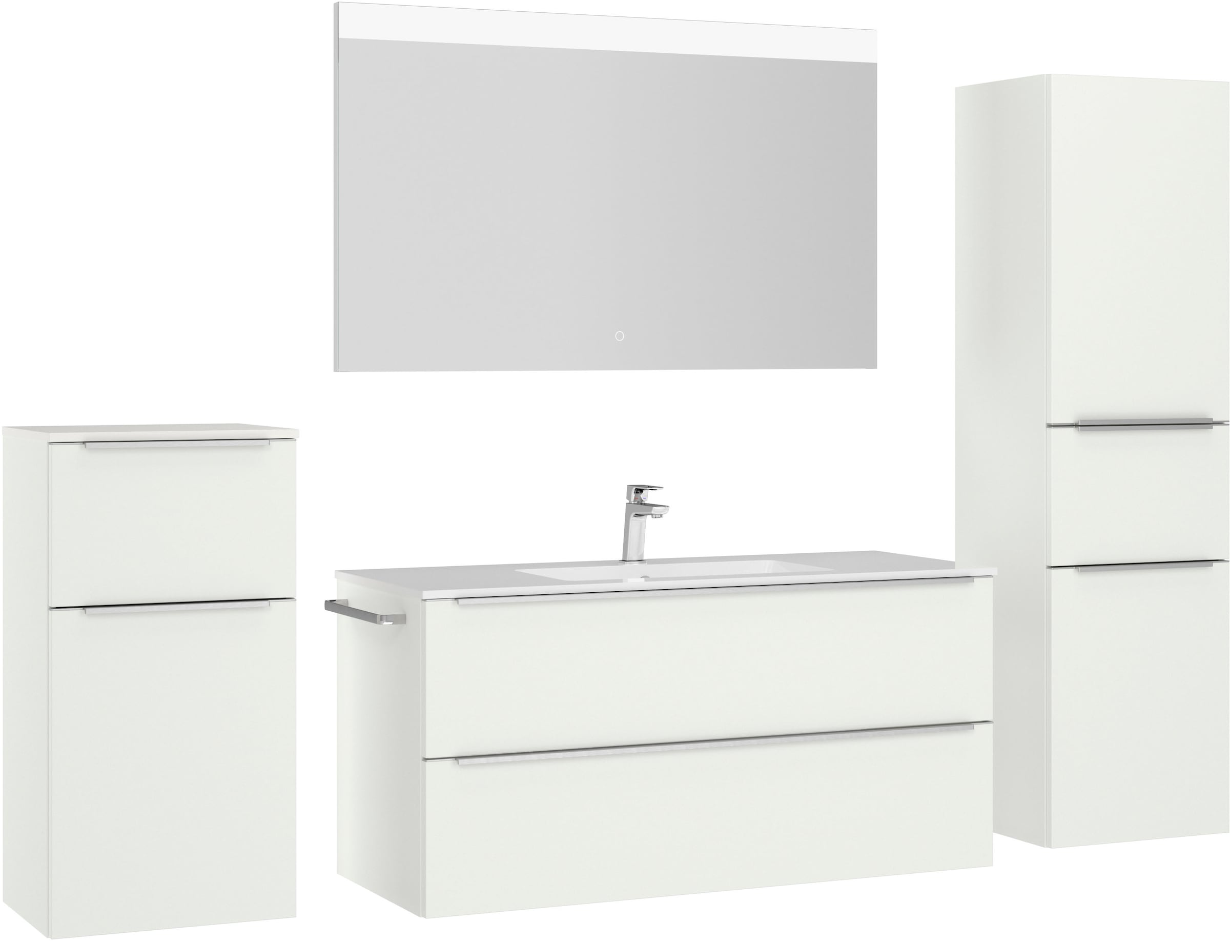 nobilia Badmöbel-Set "Levere" vormontiert, mit Soft-Close, 4 Stk. tlg. günstig online kaufen