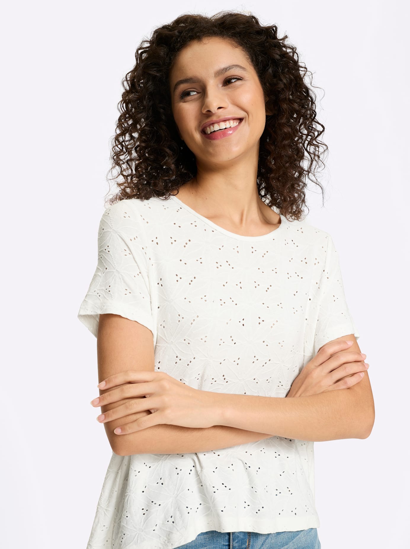 HEINE Shirt T-Shirt Ecru 34 8