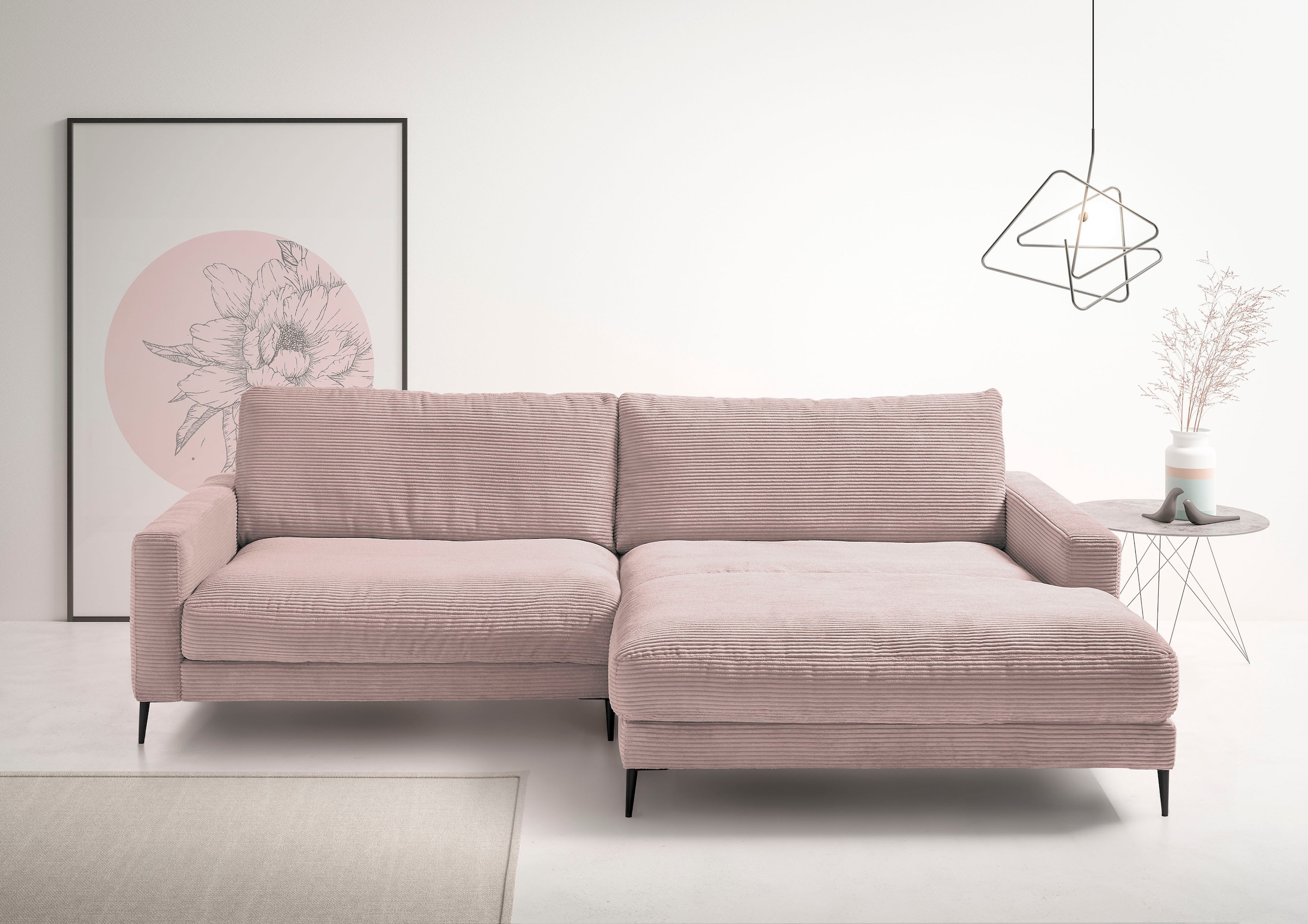 Home affaire Ecksofa "Downtown, B/T/H: 272/190/84 cm L-Form" weicher Sitzko günstig online kaufen
