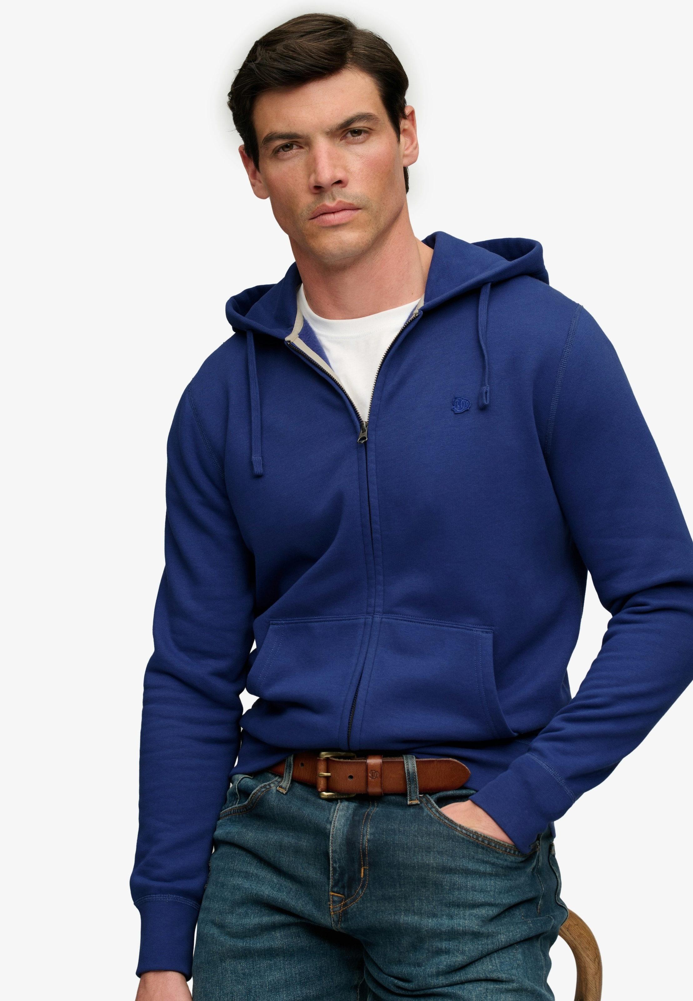 Superdry Kapuzensweatjacke »ESSENTIAL SDCO LOGO ZIPHOOD« Baumwollmischung, regular fit