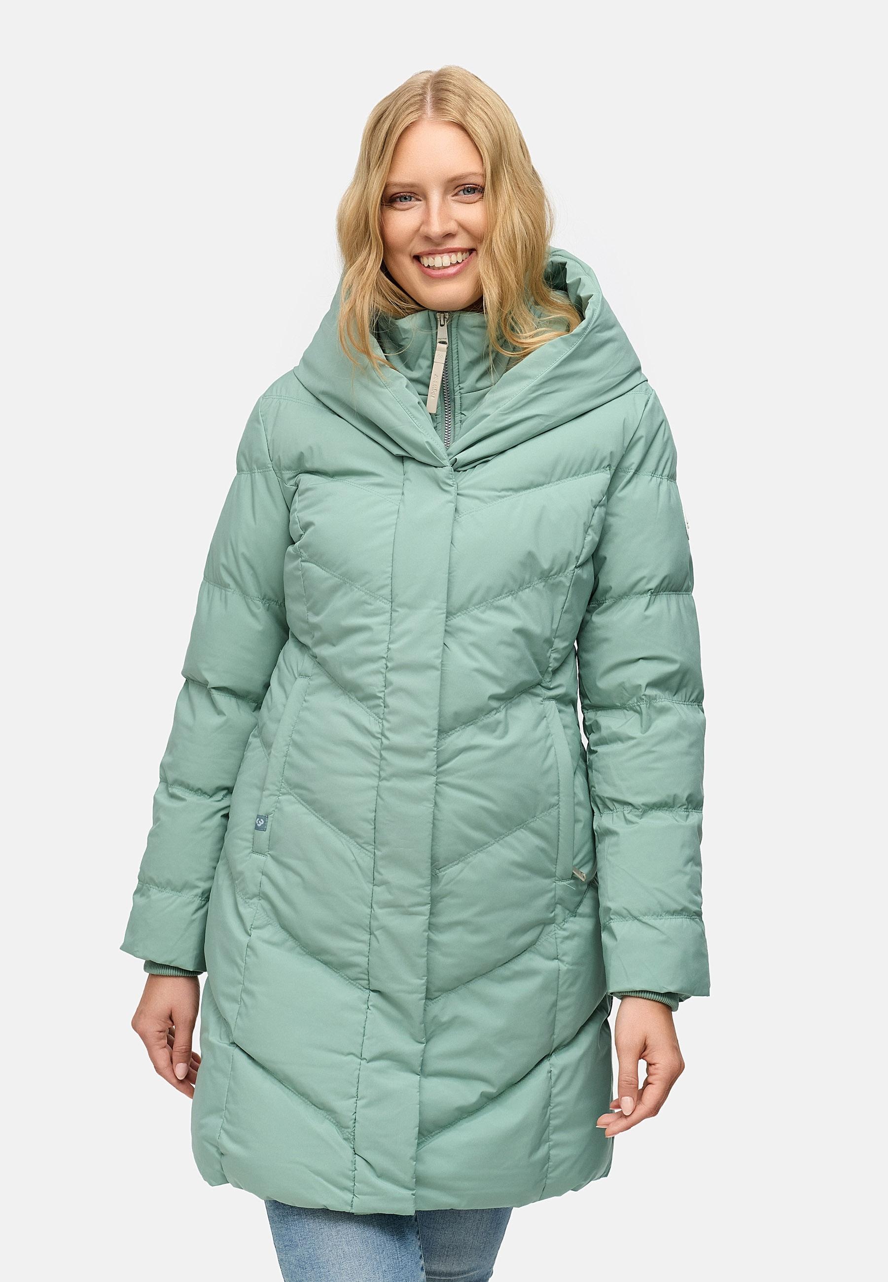 Ragwear Steppmantel »Natalka Soft YOUMODO« Warmer Wintermantel mit hohem Kragen und Kapuze