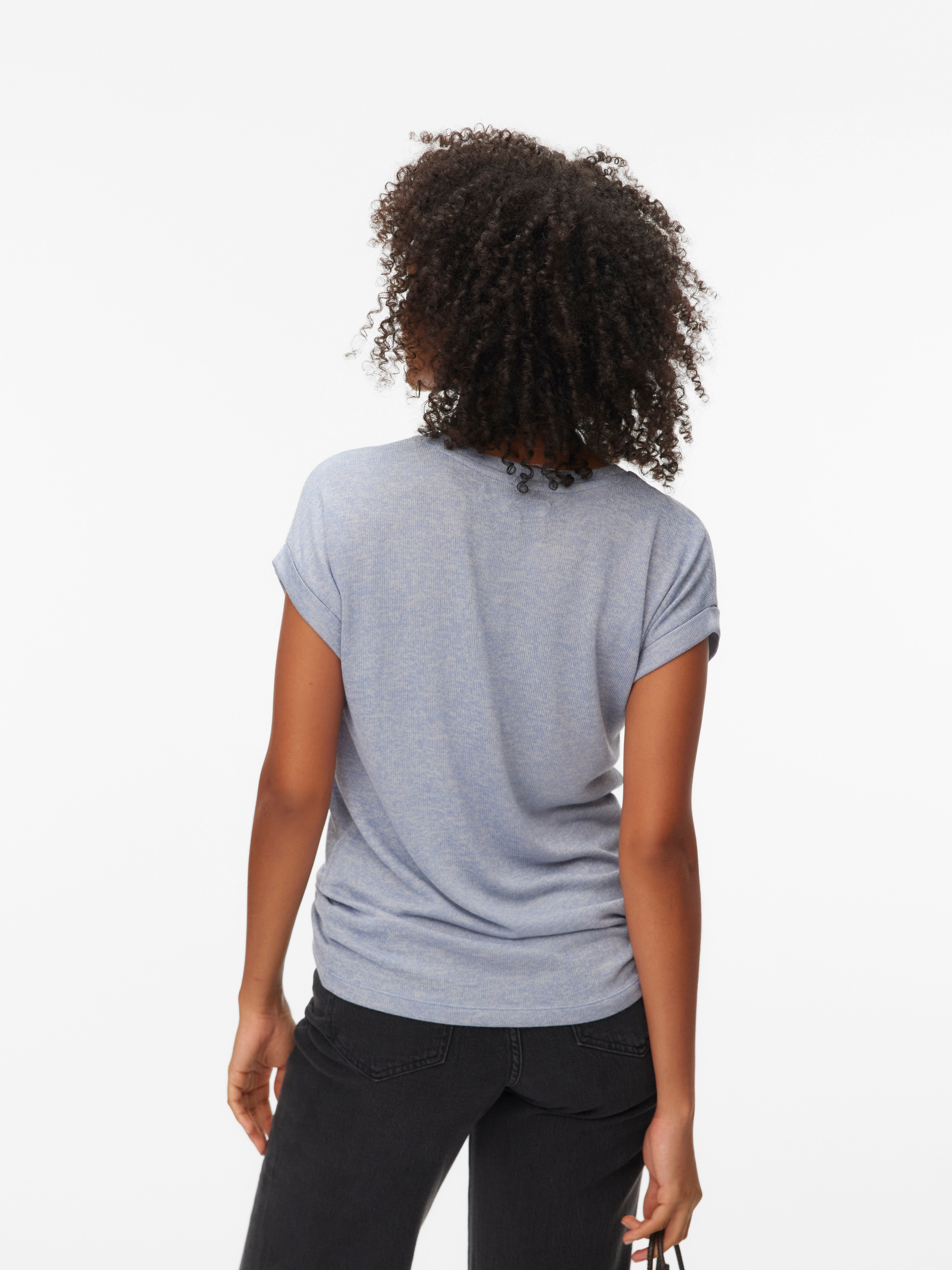 Vero Moda Kurzarmpullover "VMBRIANNA SS O-NECK PULLOVER BOO REP" mit übersc günstig online kaufen